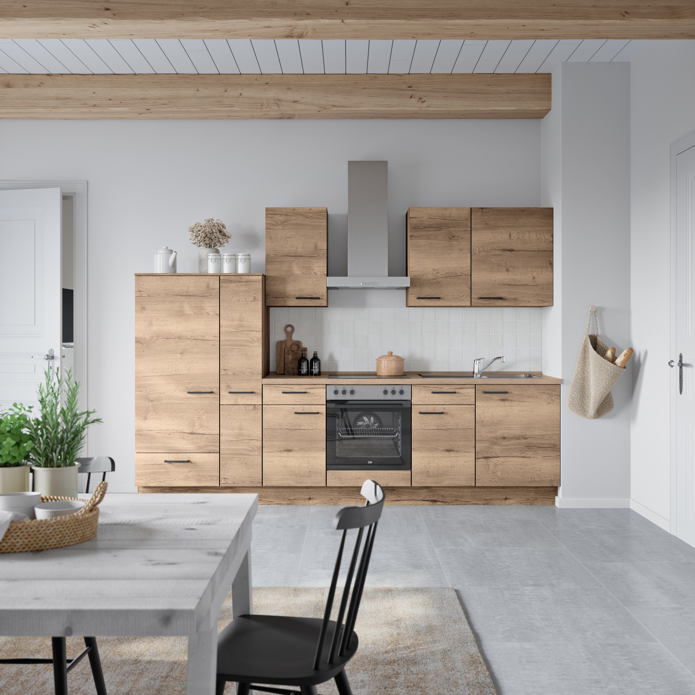 nobilia® Küchenzeile »"Structura I"«, vormontiert, Ausrichtung wählbar, Bre günstig online kaufen