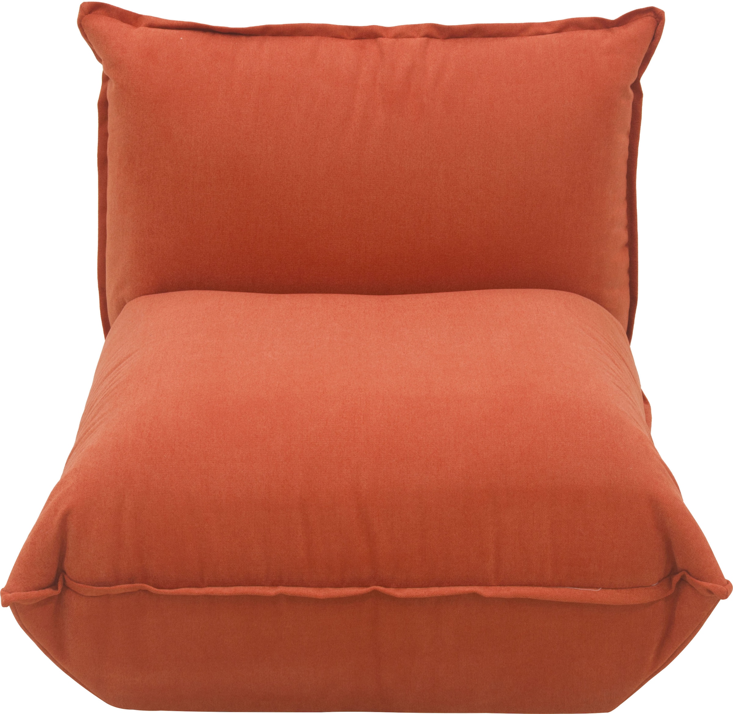 DOMO collection Sessel »Nantes Loungesessel, Wohlfühlsessel«, hochwertig gepolstert mit Federkern, Struktur weich, orange