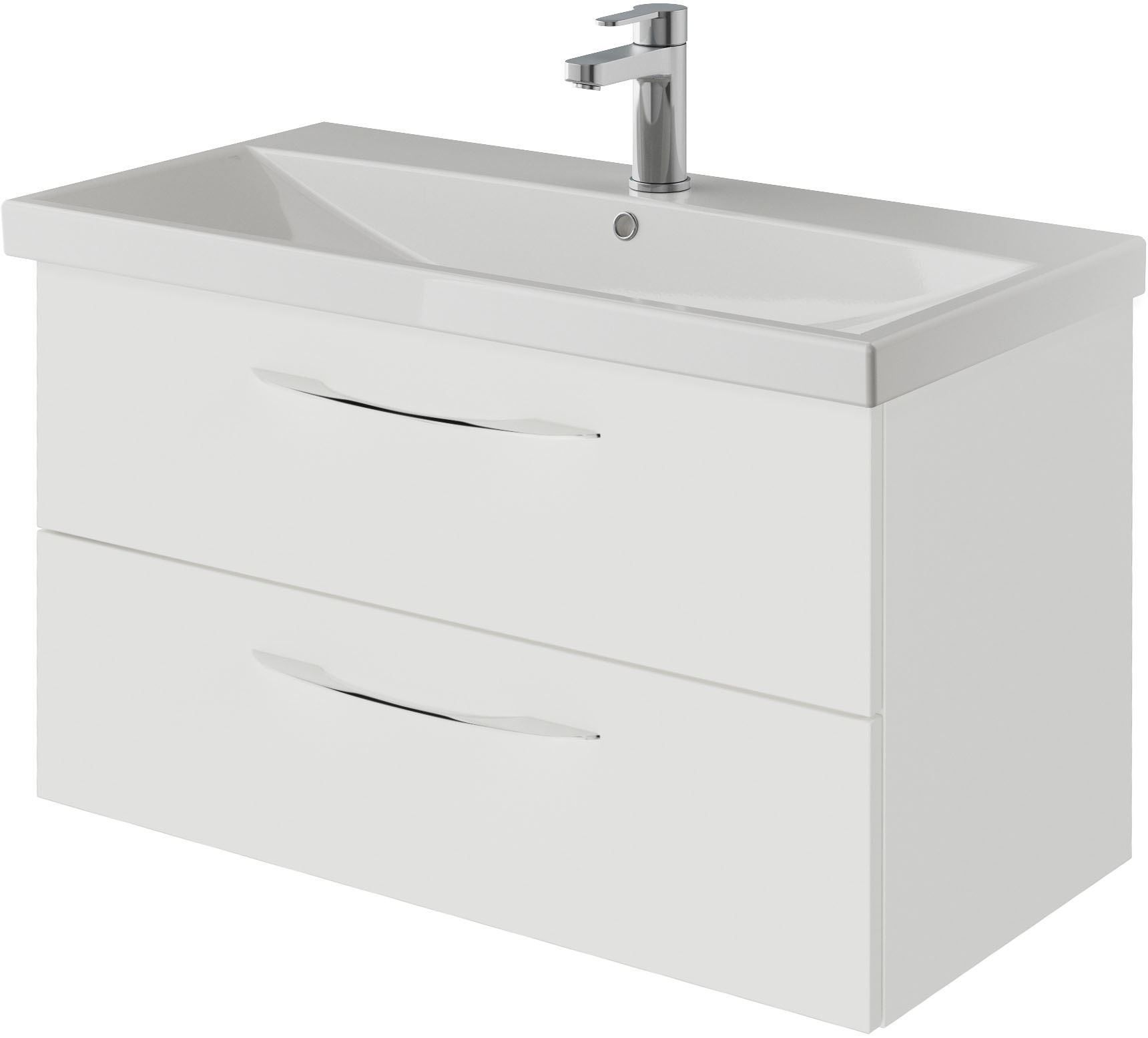 Saphir Badmöbel-Set »Serie 4035 2-teilig, Keramikwaschtisch mit LED-Spiegelschrank« Set, 