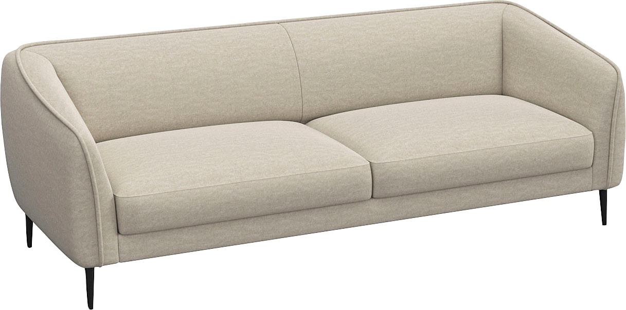 FLEXLUX 3-Sitzer »Belle Designsofa, Couch, bequem durch Kaltschaum im Sitz« Skandinavisches Design, In hochwertiger Verarbeitung