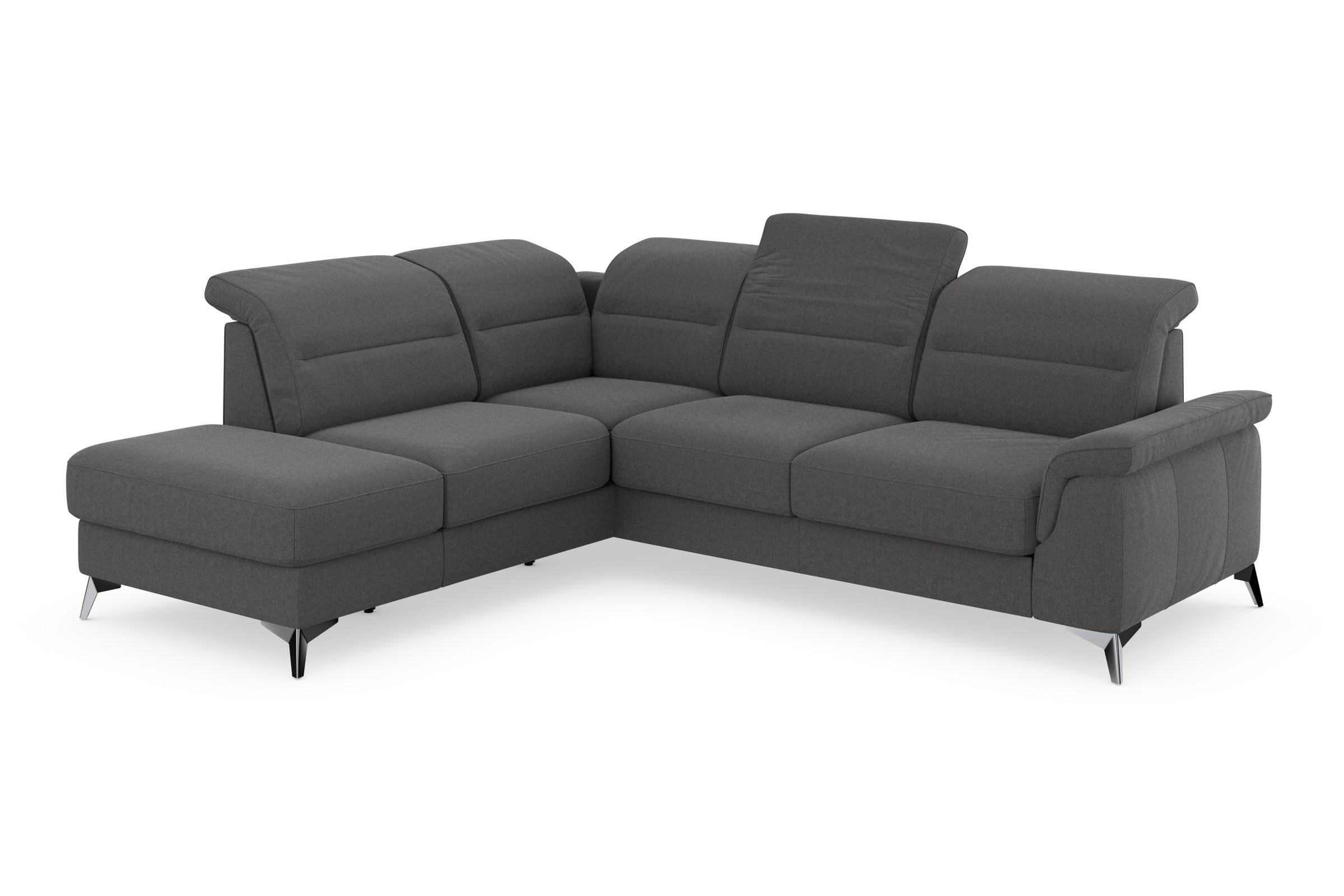 sit&more Ecksofa »Sinatra L-Form«, mit Ottomane, optional mit Kopfteilverstellung und Armteilfunktion