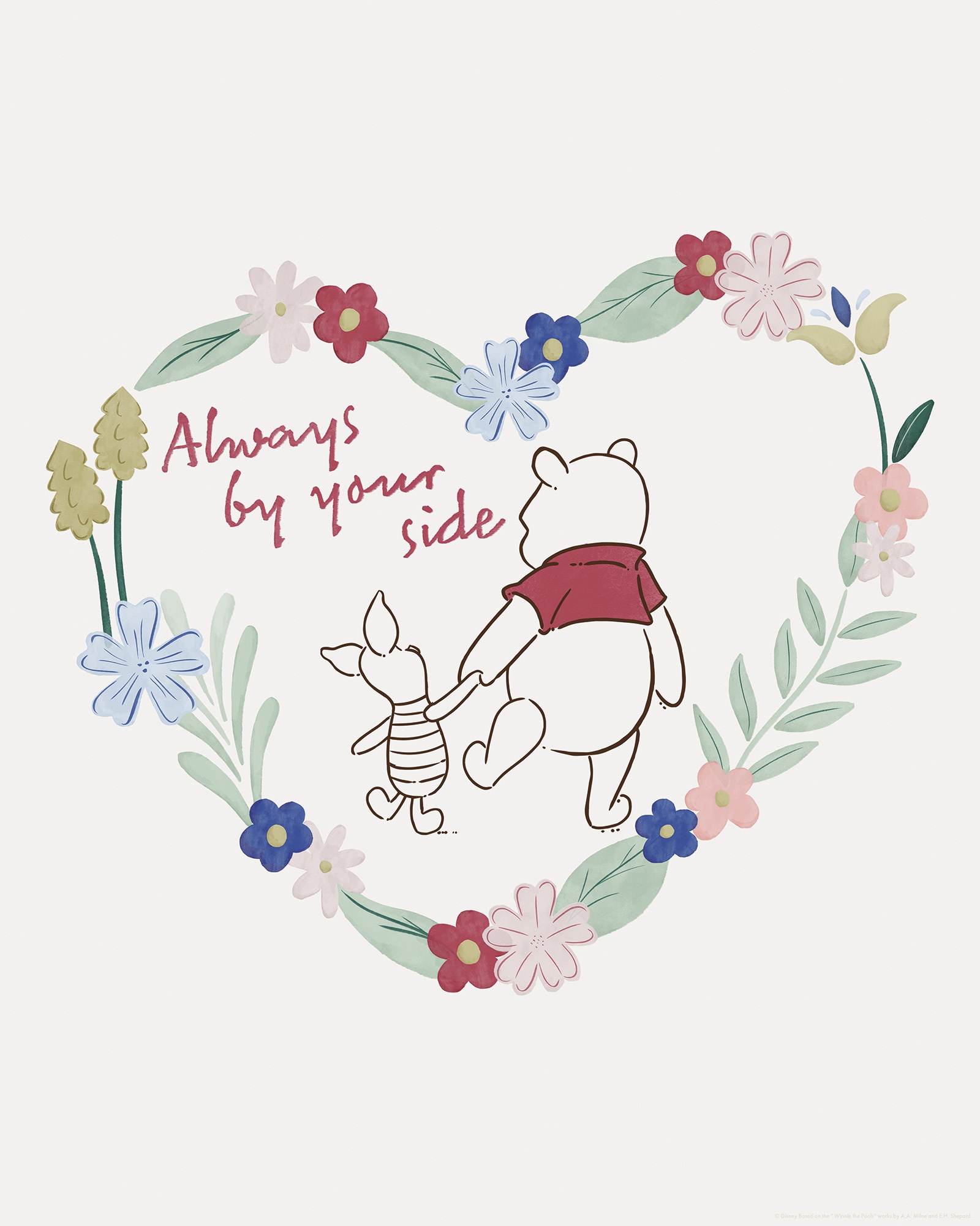 Komar Wandbild »Disney Winnie the Pooh Always by your Side«, Disney, (Set, 1 St.), 40 x 50 cm (Breite x Höhe) - Kinderzimmer, Dekoration