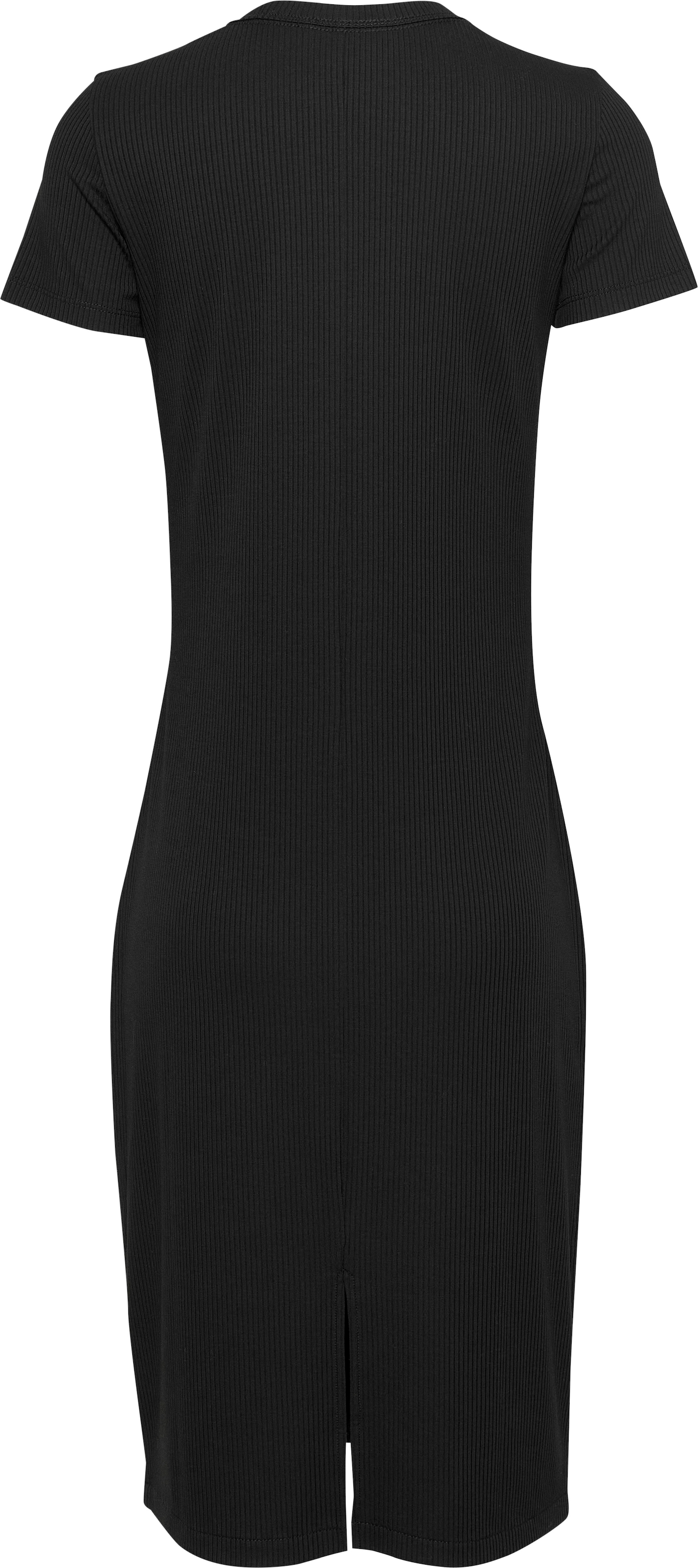 Tommy Jeans Jerseykleid, mit gerippter Struktur, Logostickerei