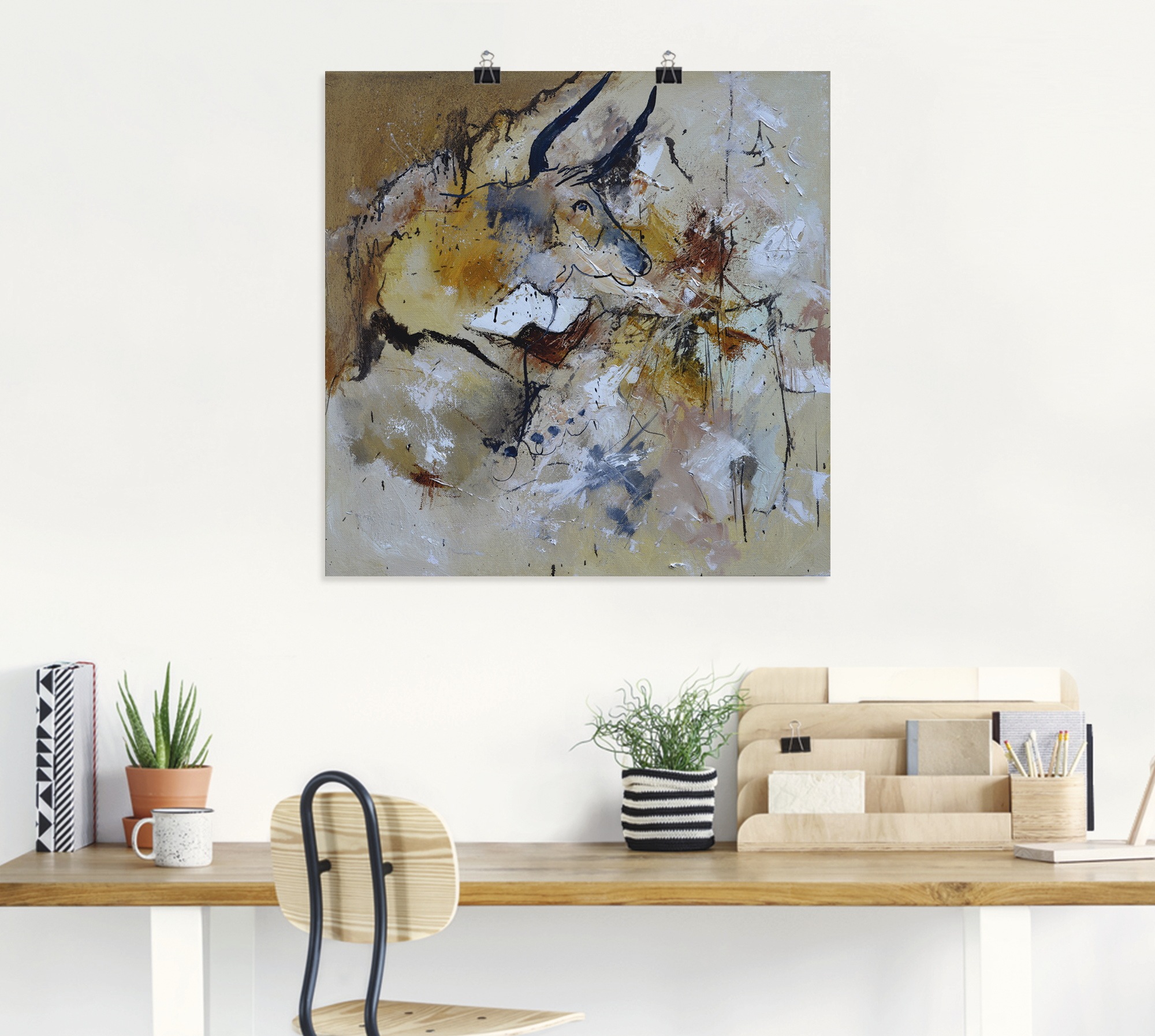 Artland Wandbild »Abstrakt Stier«, Wildtiere, (1 St.), als Alubild, Leinwandbild, Wandaufkleber oder Poster in versch. Größen
