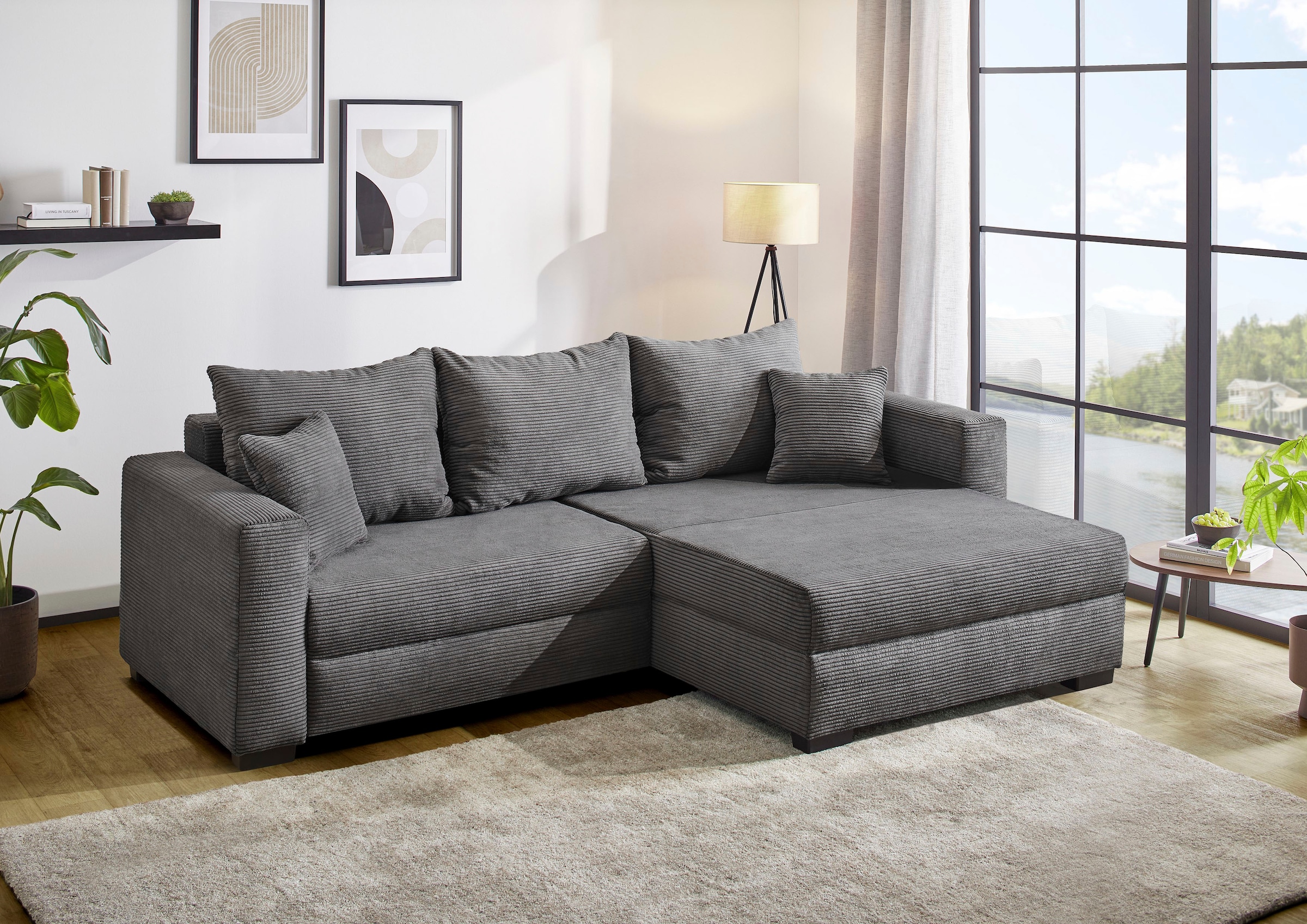 Jockenhöfer Gruppe Ecksofa »Saalbach, L-Form, Breite 261cm«, inkl. Bettfunk günstig online kaufen