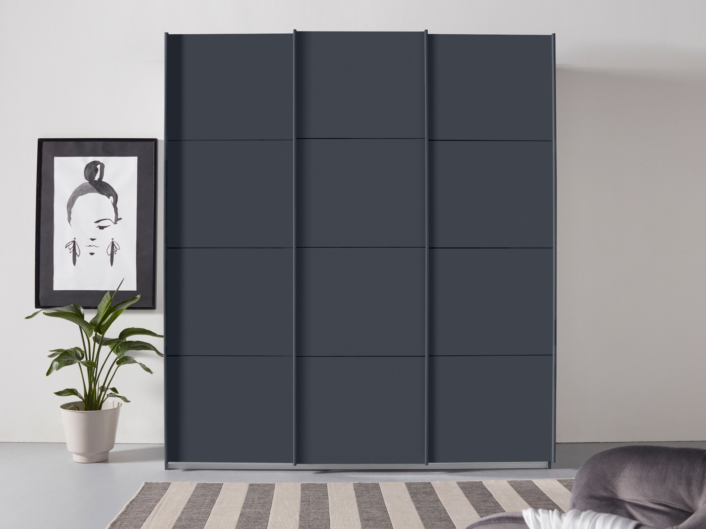 rauch Schwebetürenschrank »Kleiderschrank Schrank Garderobe TOPSELLER OTELI inkl. Inneneinteilung«, mit 3 Innenschubladen sowie zusätzlichen Einlegeböden MADE IN GERMANY