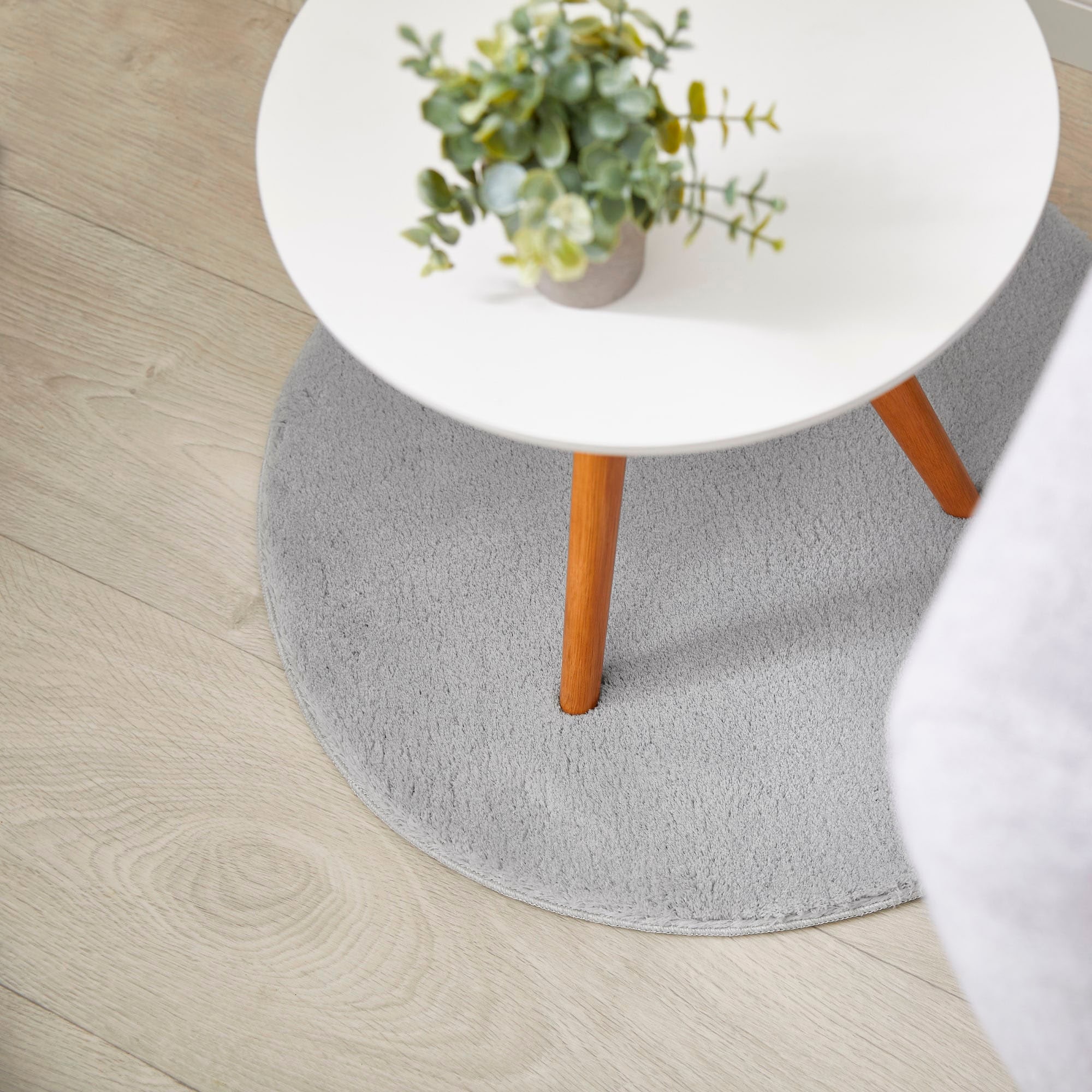 Andiamo Teppich »Arezzo«, rund, 16 mm Höhe, Uni Farben, weicher Flor, waschbar, ideal im Wohnzimmer & Schlafzimmer