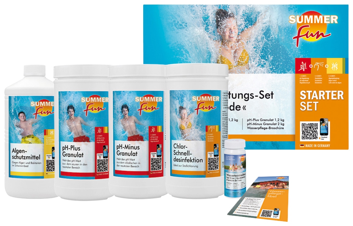 SUMMER FUN Poolpflege »Starterset Chlor Maxipack«, (Set), 6-tlg.