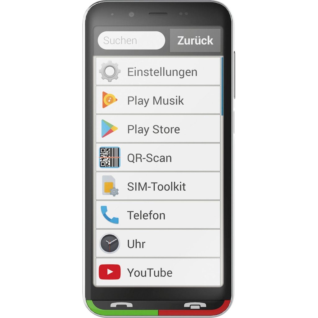 Emporia Smartphone »emporiaSuperEASY«, schwarz, 12,57 cm/4,95 Zoll, 32 GB Speicherplatz, 13 MP Kamera