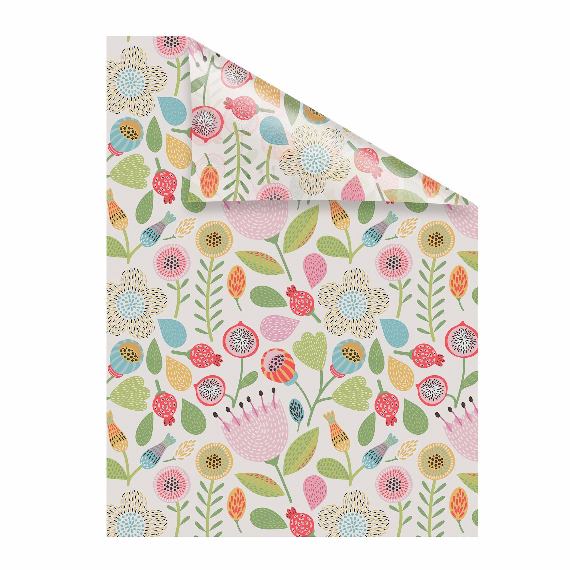 LICHTBLICK ORIGINAL Fensterfolie »Blumen« 1 Stk. blickdicht strukturiert Kl günstig online kaufen
