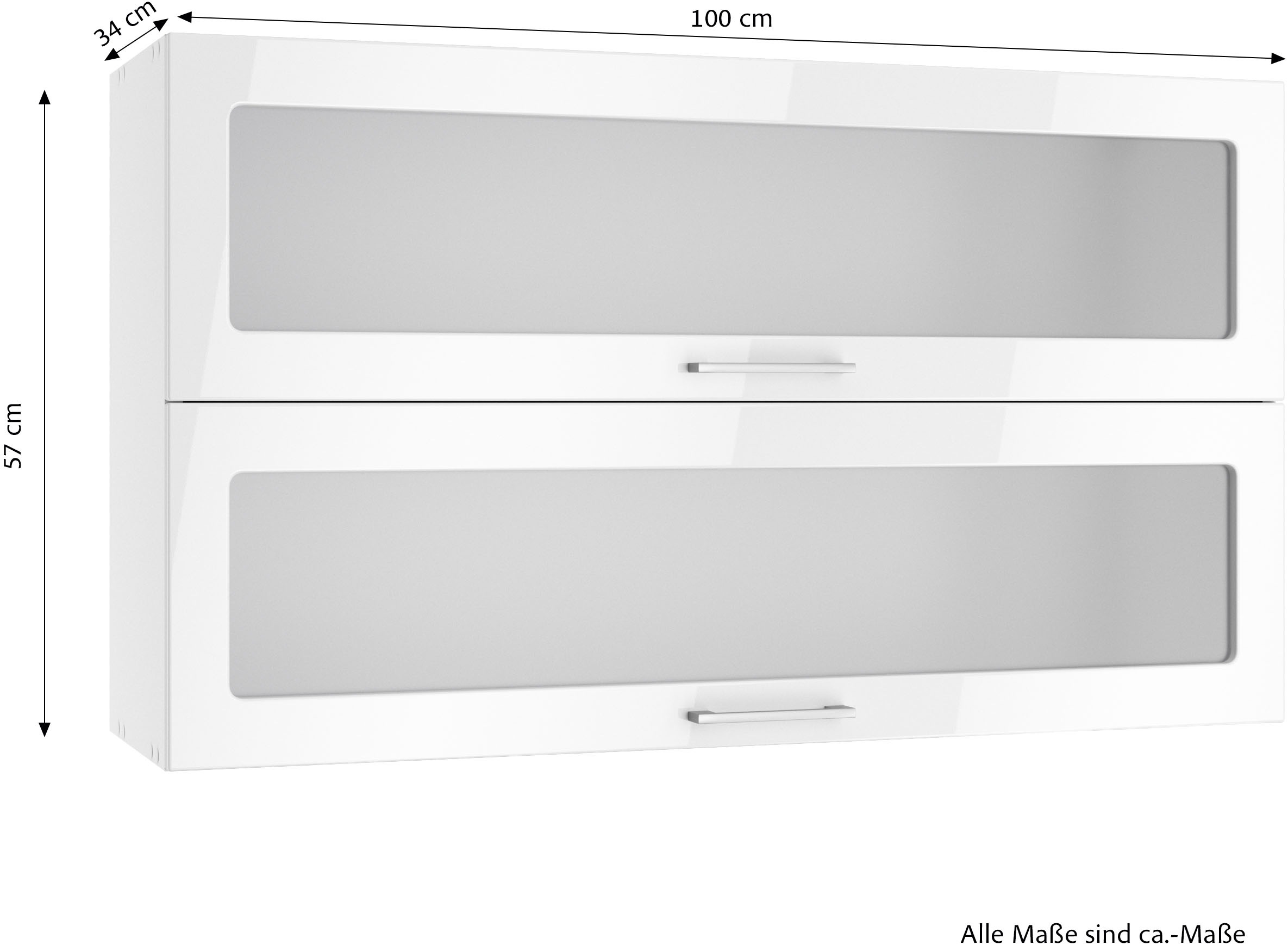 KOCHSTATION Klapphängeschrank »KS-Milan«, HELD Möbel, Klapphängeschrank 100 cm, matte oder hochglänzende Fronten