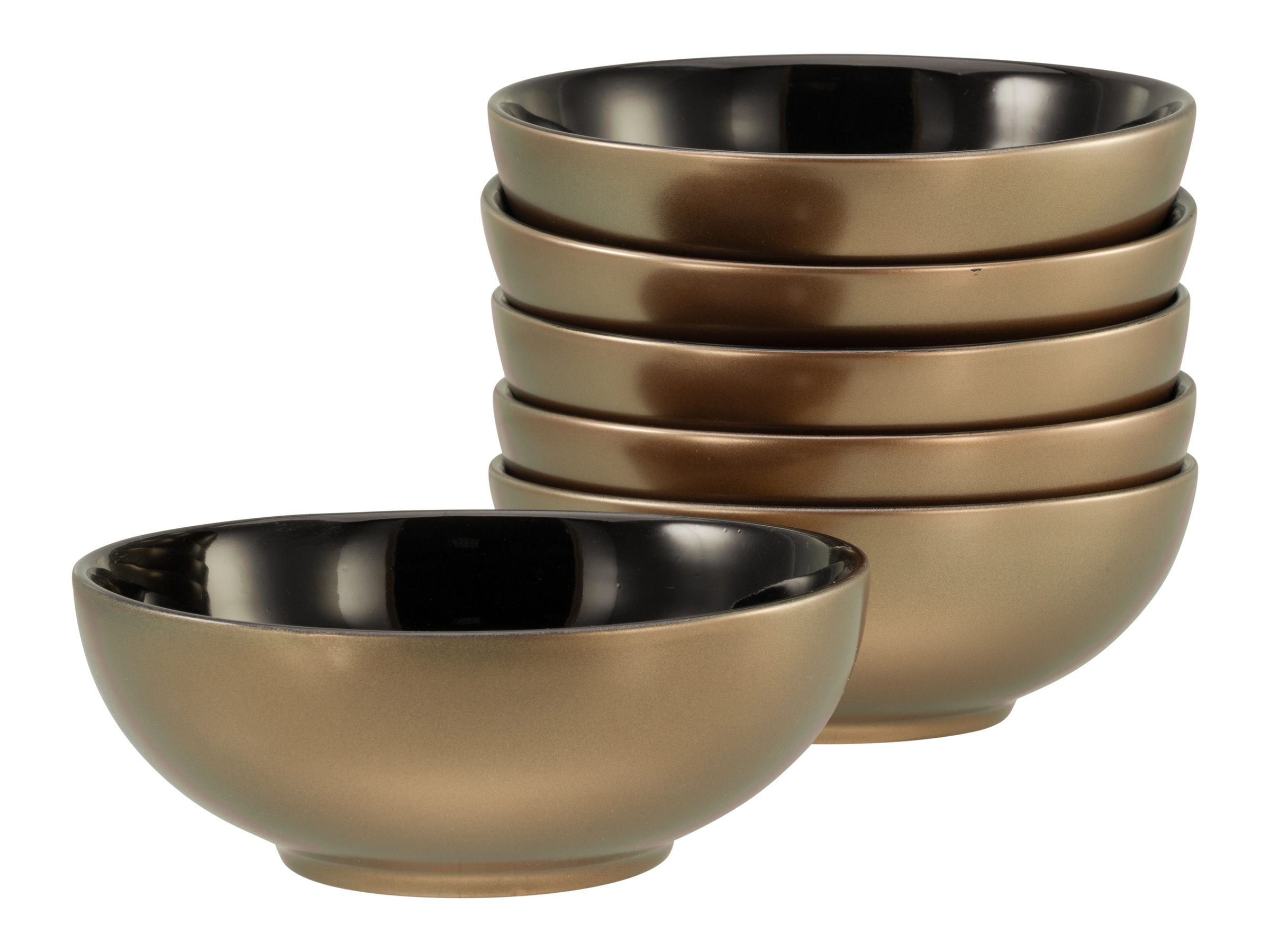 CreaTable Müslischale »Golden Days, Schale 6-tlg« 6 Stk. aus Steinzeug Gold günstig online kaufen