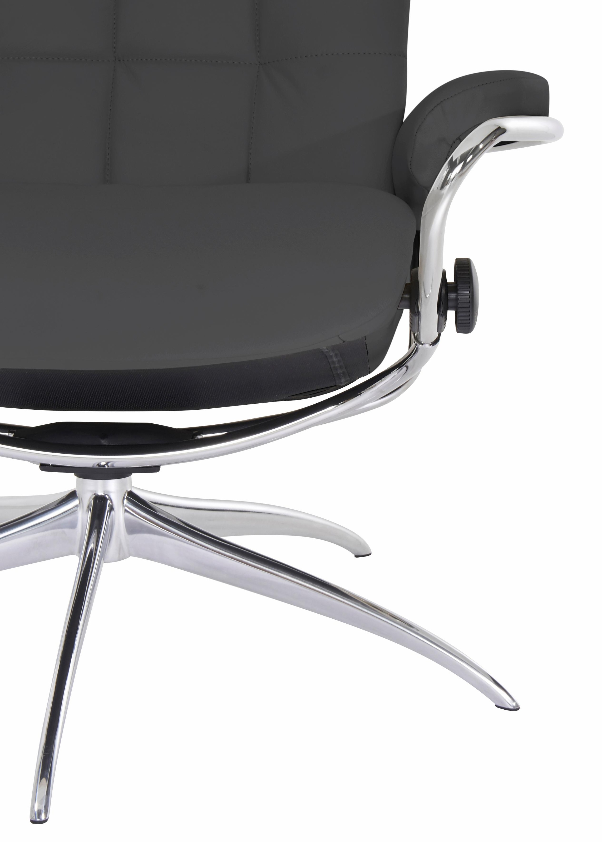 Stressless® Relaxsessel »London«, (Set, Relaxsessel mit Hocker), mit Hocker, High Back, mit Star Base, Gestell Chrom