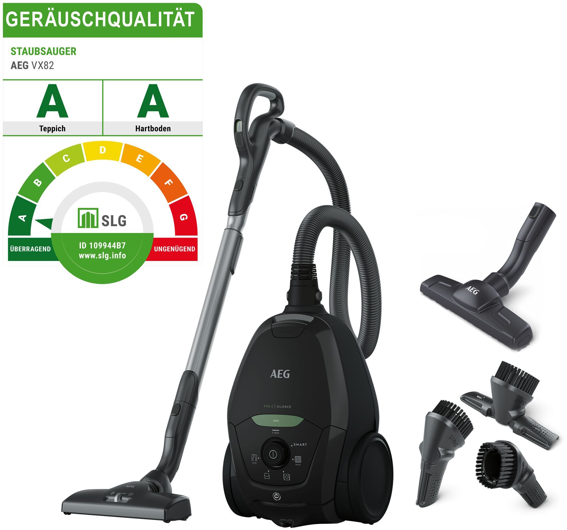 AEG Bodenstaubsauger »VX82-1-ÖKO«, 600 W, mit Beutel, aus 75% Recyclingkuns günstig online kaufen