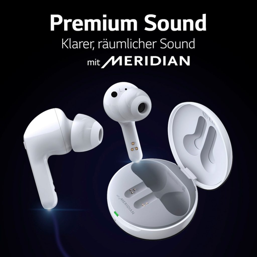 LG In-Ear-Kopfhörer »TONE Free FN7«, Bluetooth, Active Noise Cancelling (ANC)-True Wireless, MERIDIAN-Sound-UVnano