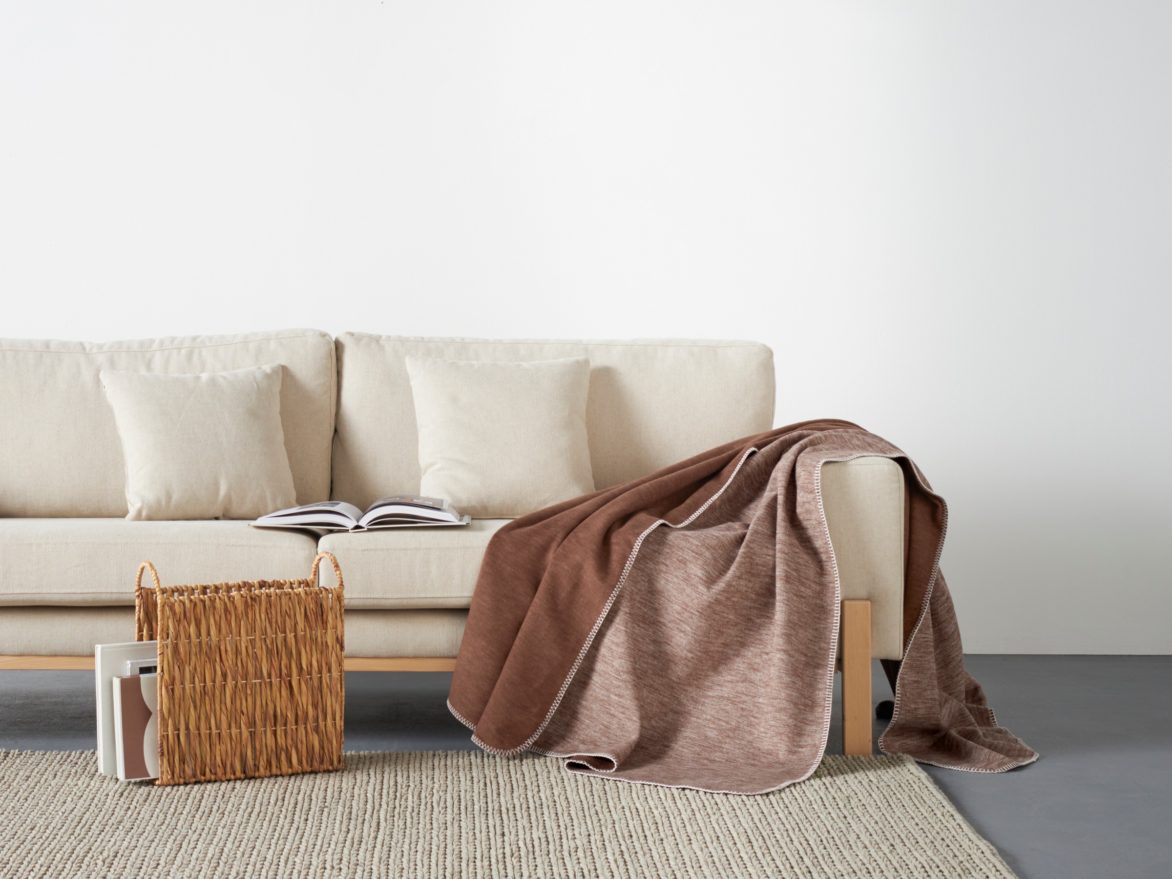 OTTO products Wohndecke »Jannis«, GOTS zertifiziert - nachhaltig aus Bio-Baumwolle, Kuscheldecke