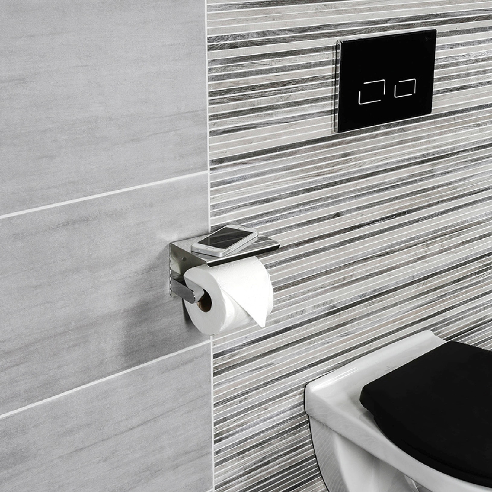 CORNAT Toilettenpapierhalter »Mit Ablage«, Smartphone-Ablage und online bestellen Befestigungsoptionen verschiedene 2