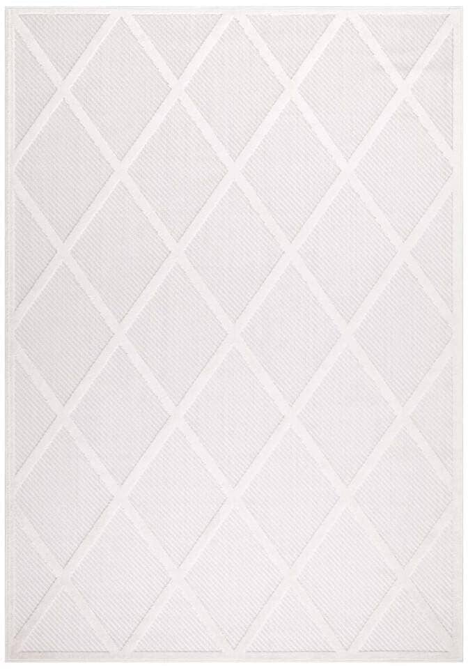 Carpet City Teppich »In-& Outdoorteppich Santorini 457, 3D-Effekt, Raute-Look« rechteckig 5 mm Höhe Wetterfest & UV-beständig für Terrasse, Balkon, Küche, Flur