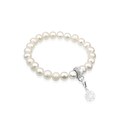 Nenalina Perlenarmband »Lebensblume Perle Kristalle 925 Silber«