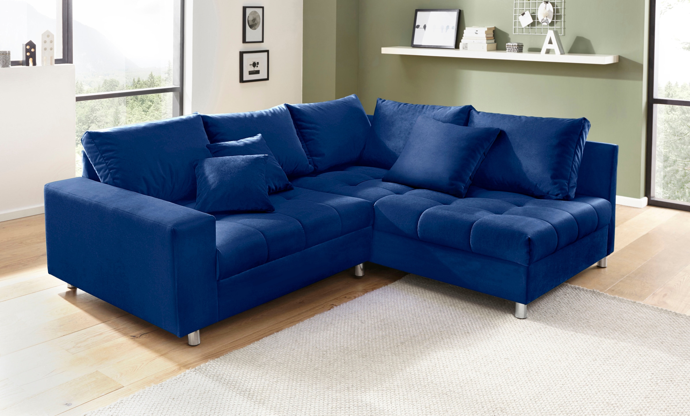 Mr. Couch mit auf Belastung/Sitz), RGB-LED-Beleuchtung Raten wahlweise Kaltschaum Ecksofa »Tobi«, bestellen (140kg