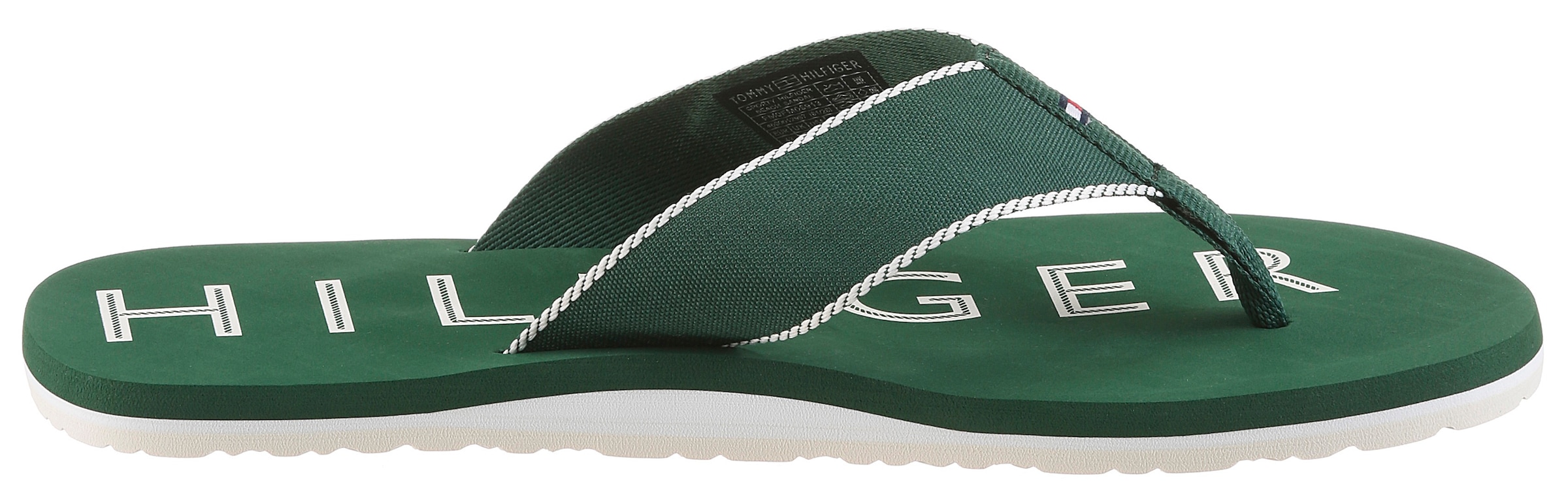 Tommy Hilfiger Zehentrenner »SPORTY HILFIGER BEACH SANDAL«  Sommerschuh, Strandschuh mit Kontrastbesätzen