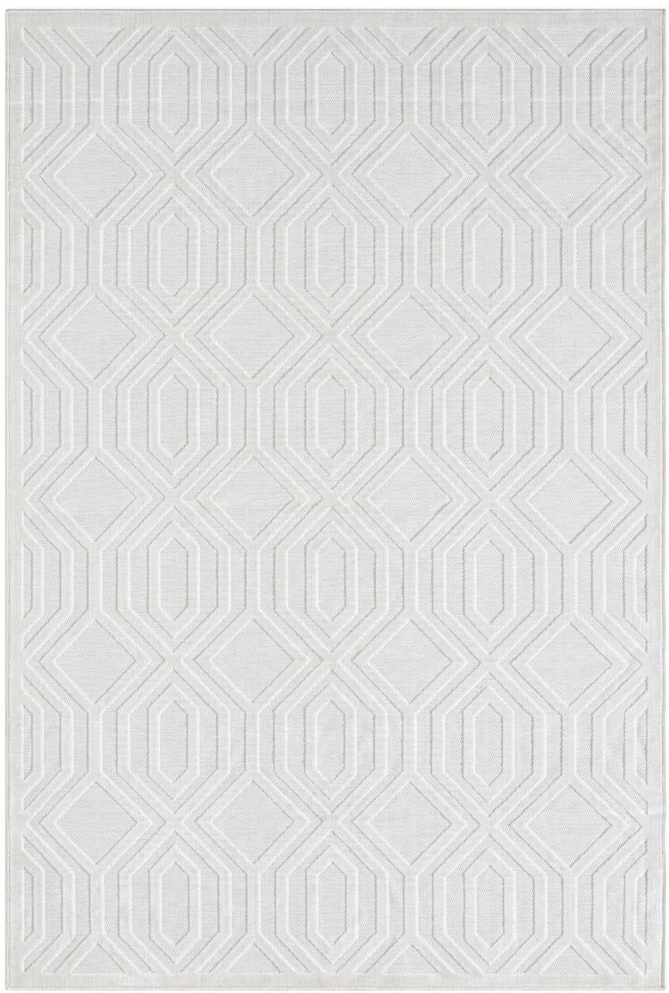 Myflair Möbel & Accessoires Teppich »Haven Lagerräumung«, rechteckig, 8 mm Höhe, Rauten Motiv, Hoch-Tief Effekt, Outdoor geeignet, Balkon, Terrasse