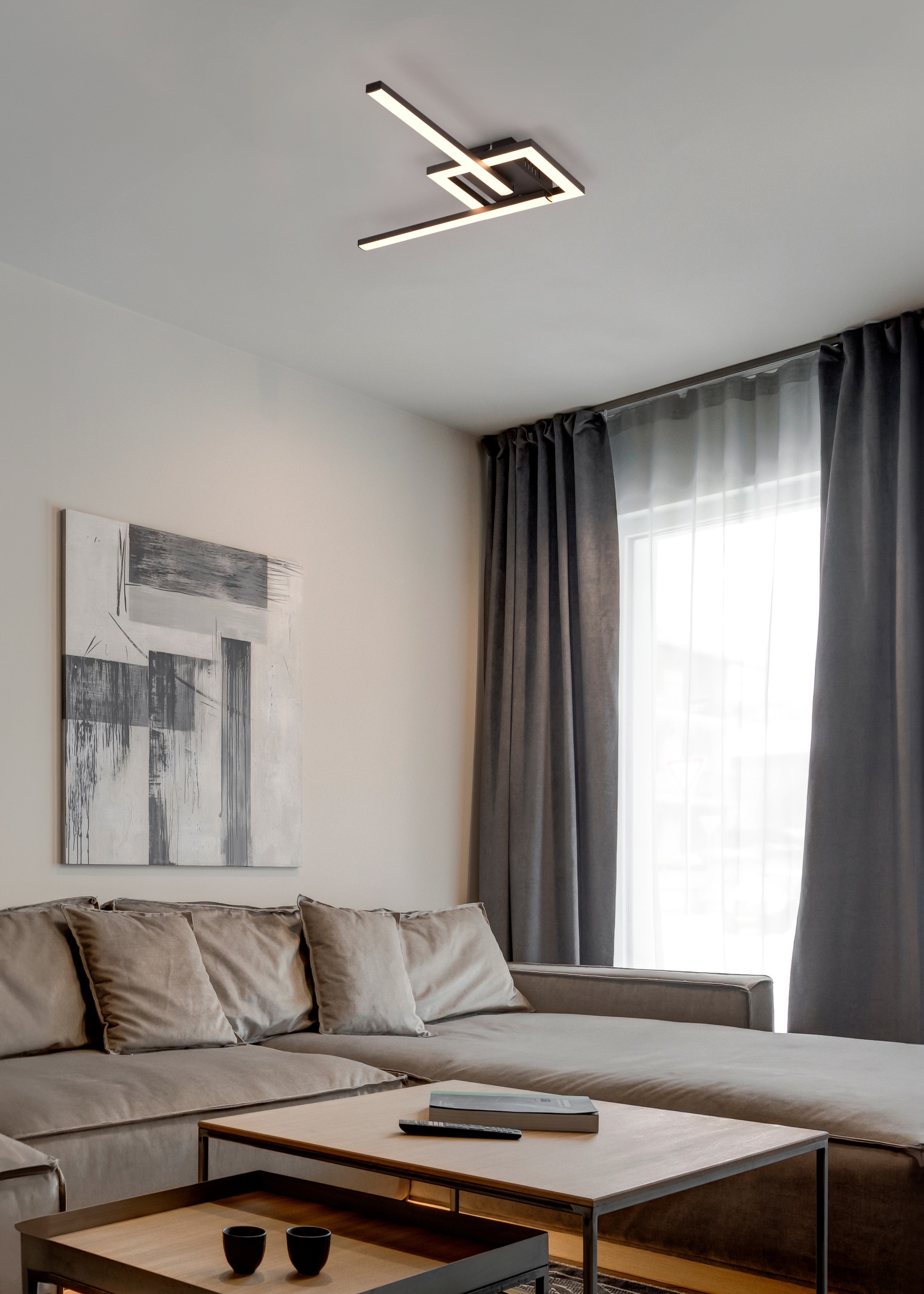 my home LED Deckenleuchte »DAVINIA, als Deckenlampe oder Wandlampe mögl, LE günstig online kaufen