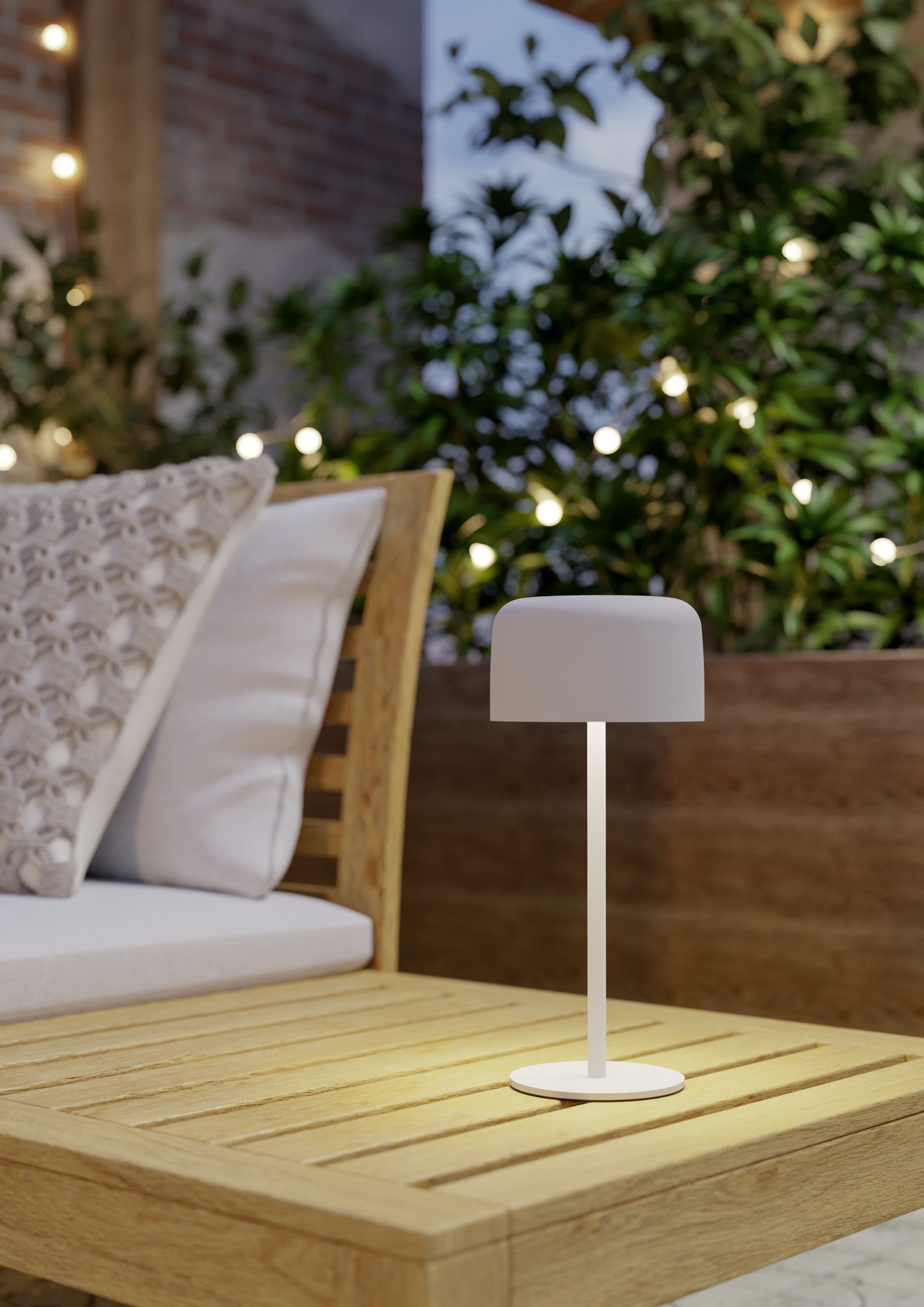 EGLO Tischleuchte »ROCCANOVA Tischlampe - Stahl - SOLAR-LED - 2,8W - IP44« LED-Modul 1 Stk. Warmweiß Solarleuchte, Außentischleuchte, Akku, Leselampe, H30 x Ø13,5 cm