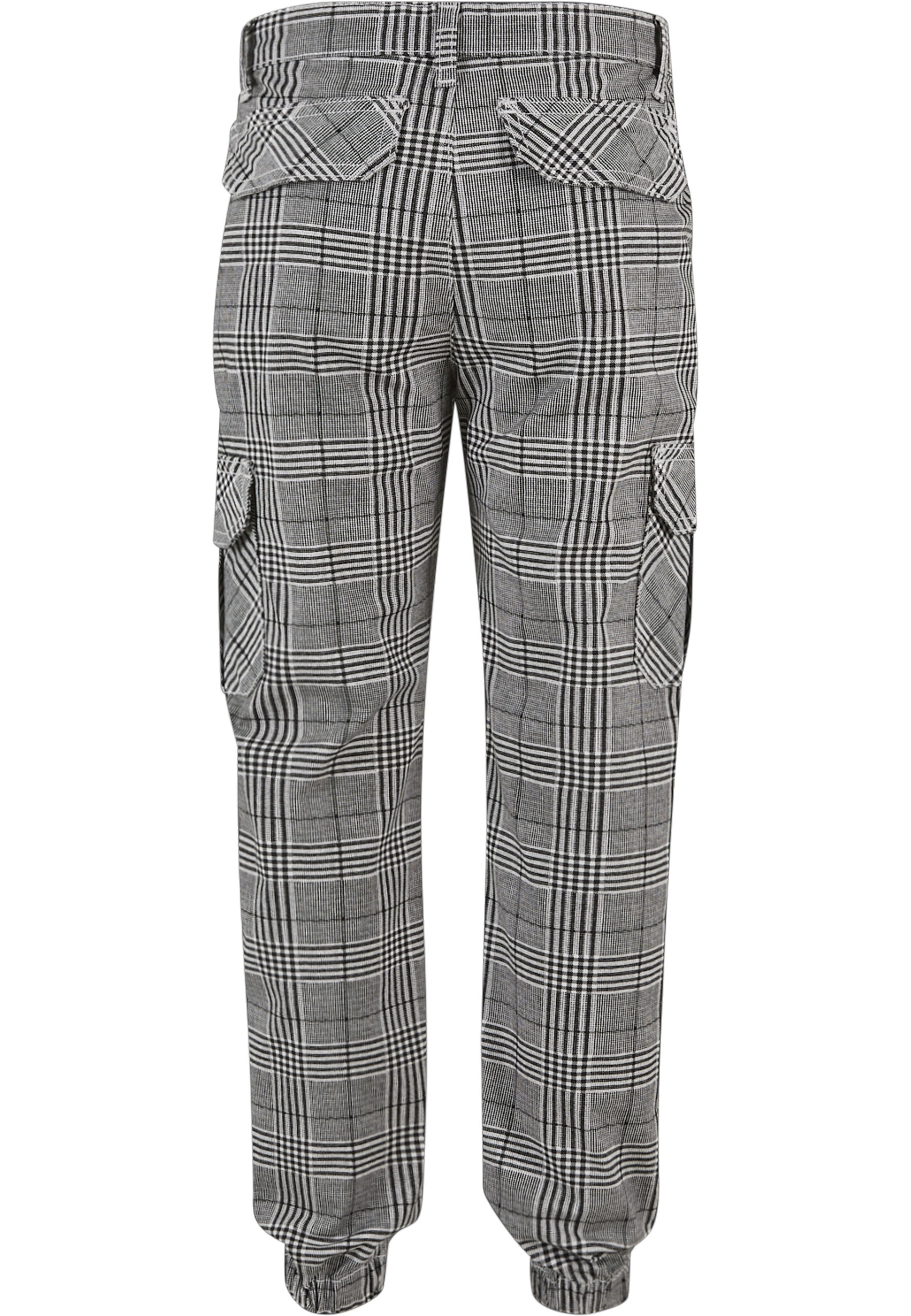 URBAN CLASSICS Cargohose »Urban Classics Herren Boys AOP Glencheck Cargo Jog Pants«