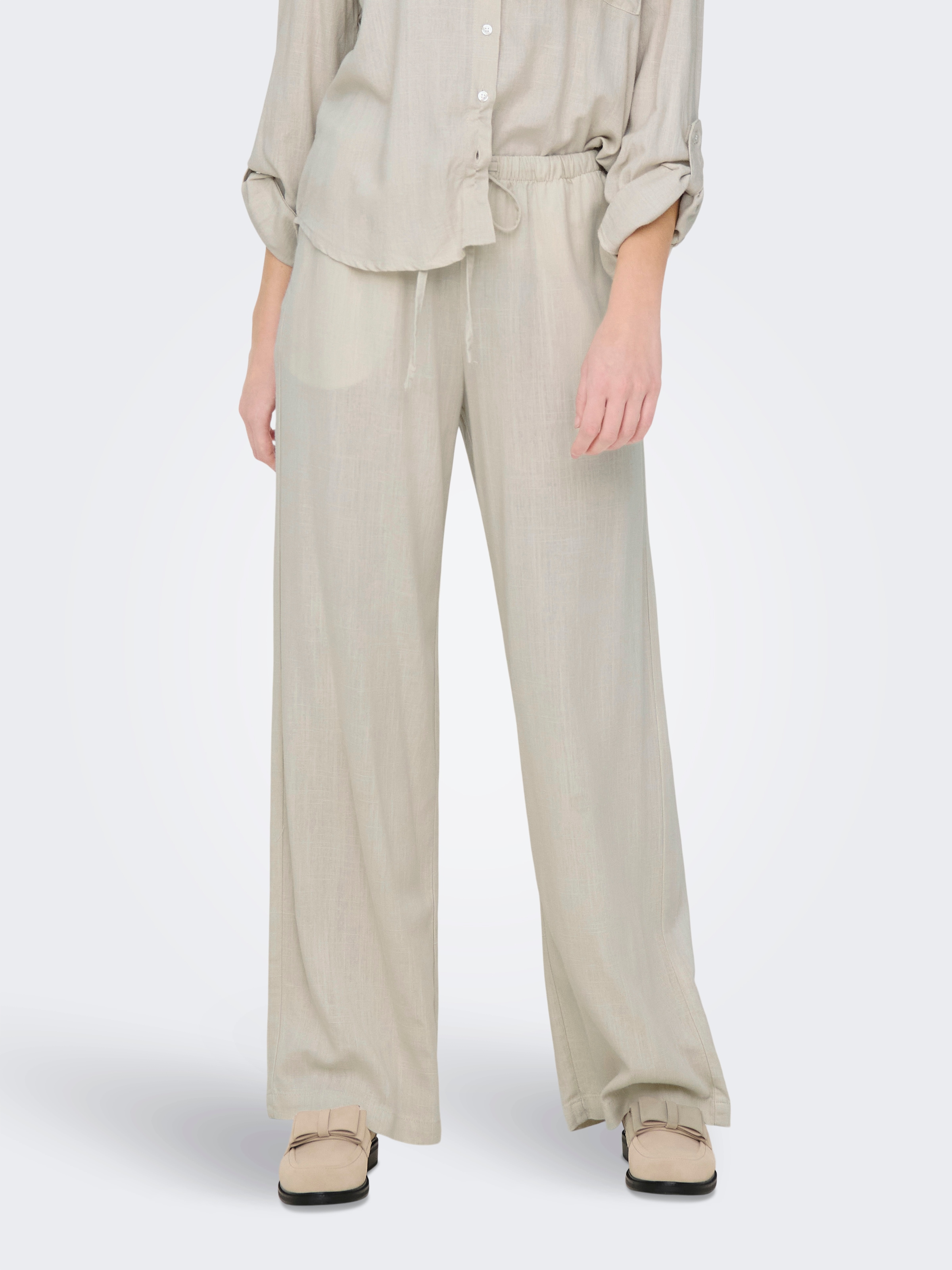 JDY Schlupfhose »JDYCAYA LINEN MW PANT WVN DIA«  Sommerhose mit Leinen