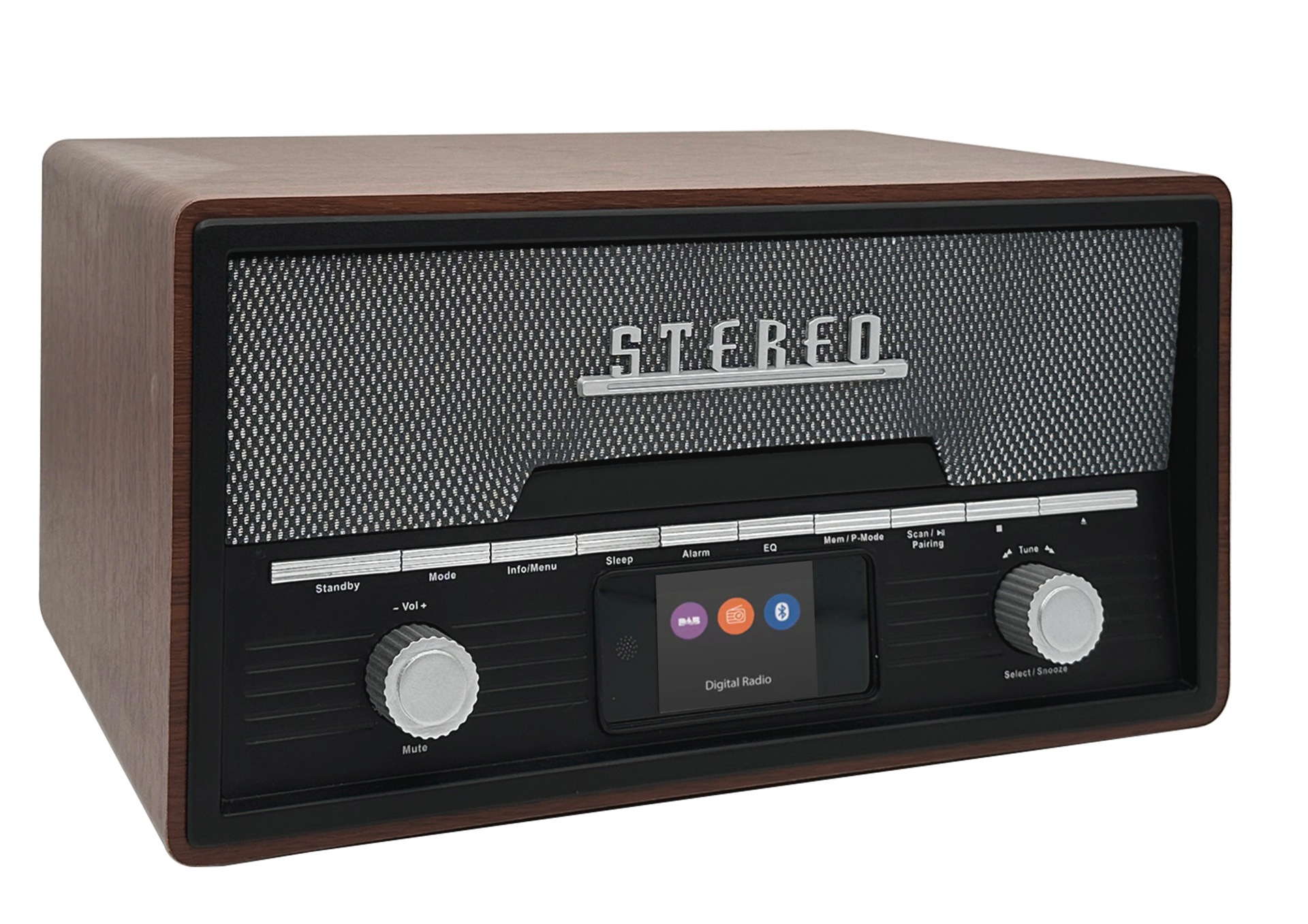 DENVER Digitalradio (DAB+) »Retro MDA-525 DAB+/FM Radio mit CD/BT/USB« (Bluetooth FM-Tuner 5 W) Braun/Schwarz AUX-Eingang für MP3-Player etc.