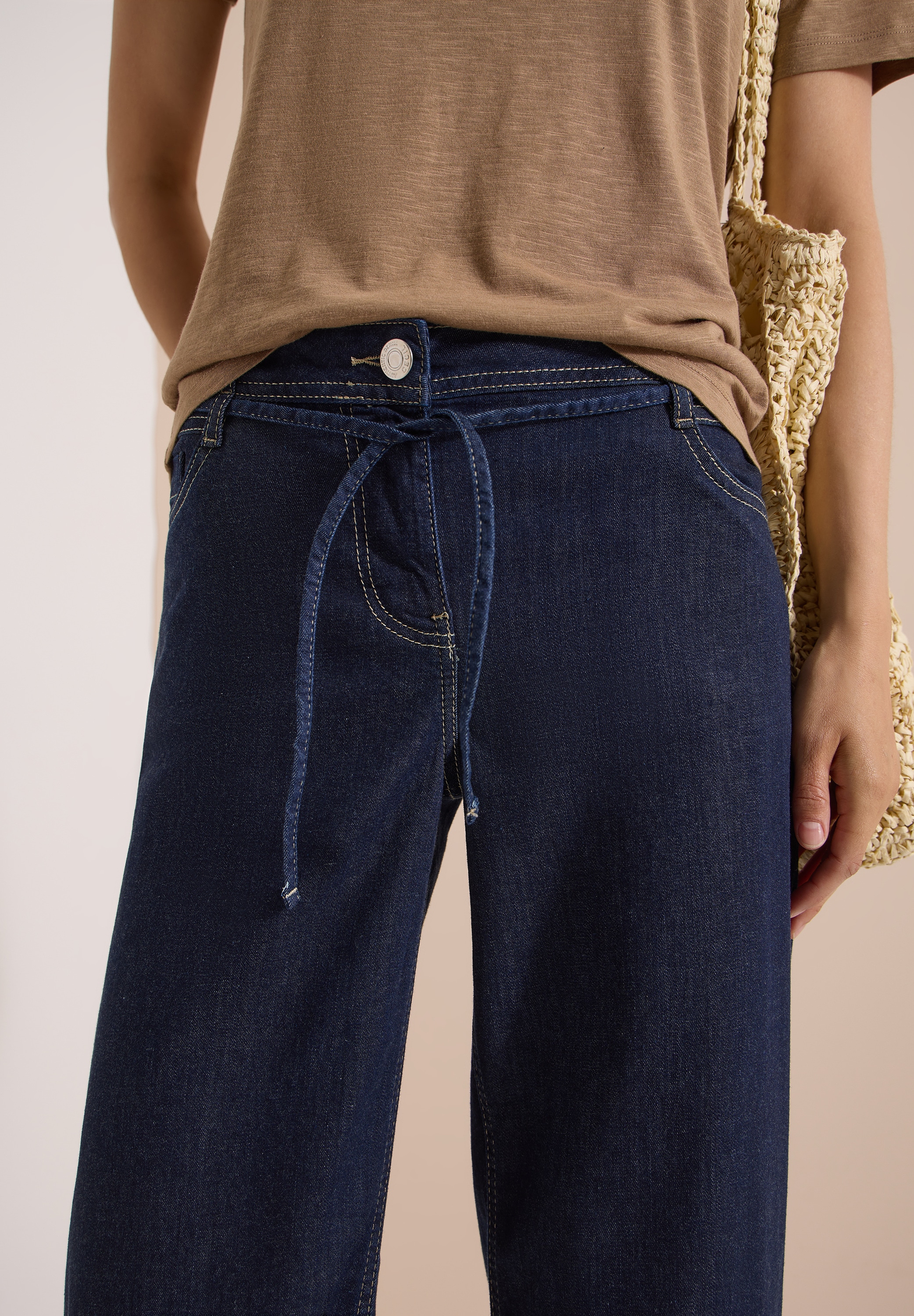 Cecil Loose-fit-Jeans »Style Neele« Wide Rinsed mit Stretch