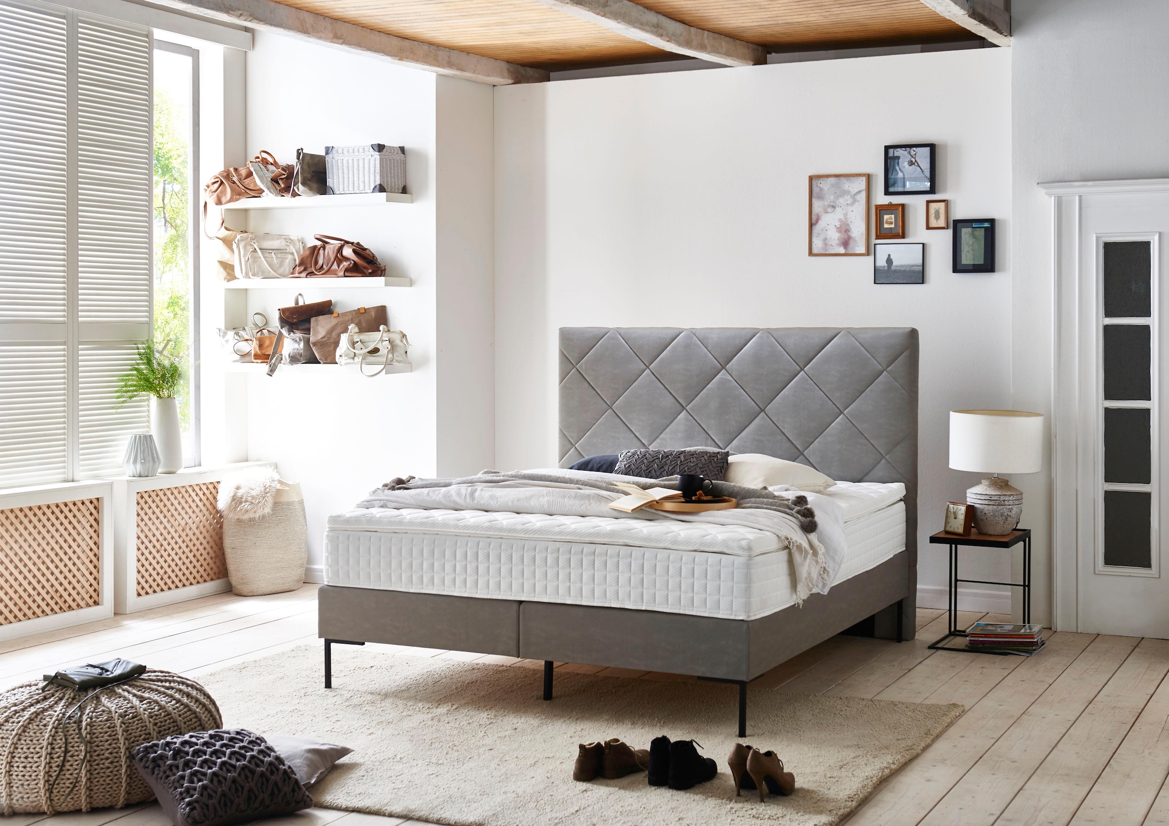 ATLANTIC home collection Boxspringbett "Frauke", mit 7-Zonen-Taschen-Federk günstig online kaufen