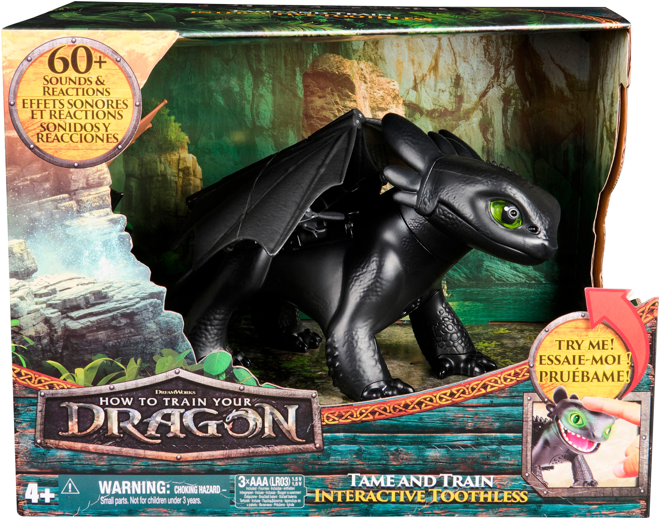 Spin Master Spielfigur »Dragons Movie - Interaktive Drachenfigur Ohnezahn« mit Licht und Sound