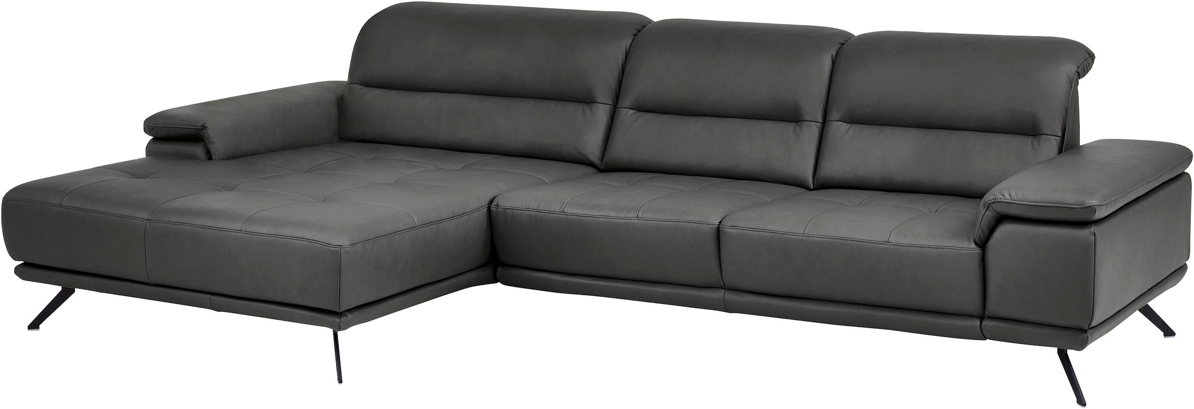 Die PlanBar Ecksofa »PN-EM19074, L-Form, Breite 343 cm« inkl. Sitztiefen- und Kopfteilverstellung