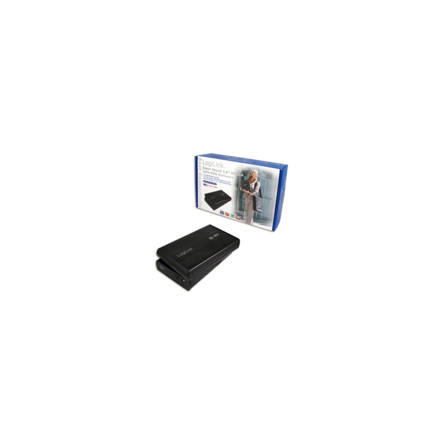 LogiLink HDD-Festplatte »USB 3.0 Gehäuse für 3,5 Zoll SATA HDD«, 3,5 Zoll, Anschluss USB 3.1 Gen 2