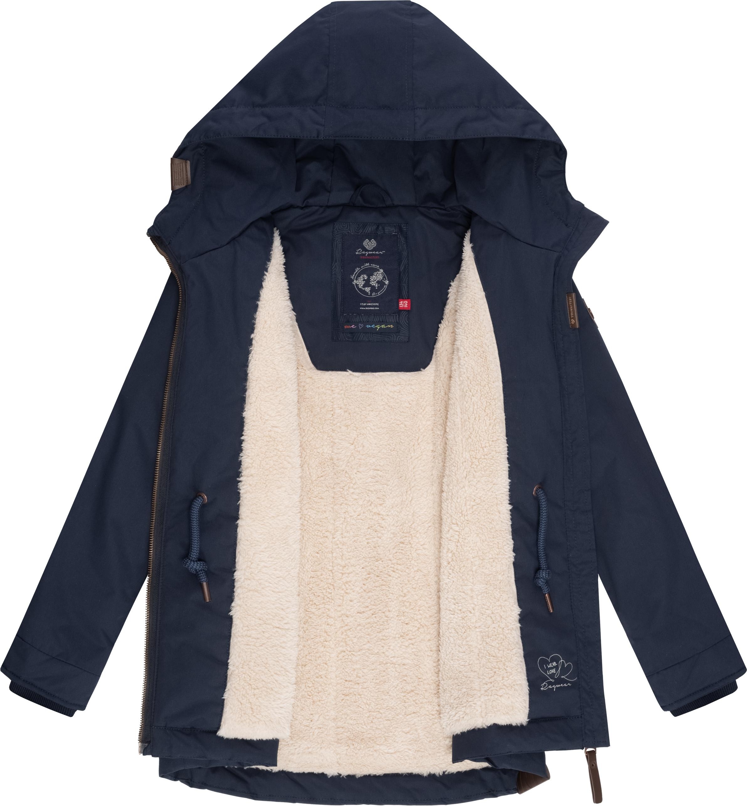 Ragwear Winterjacke »Layra«, mit Kapuze, Jacke mit flauschig warmem TeddyfellInnenfutter online