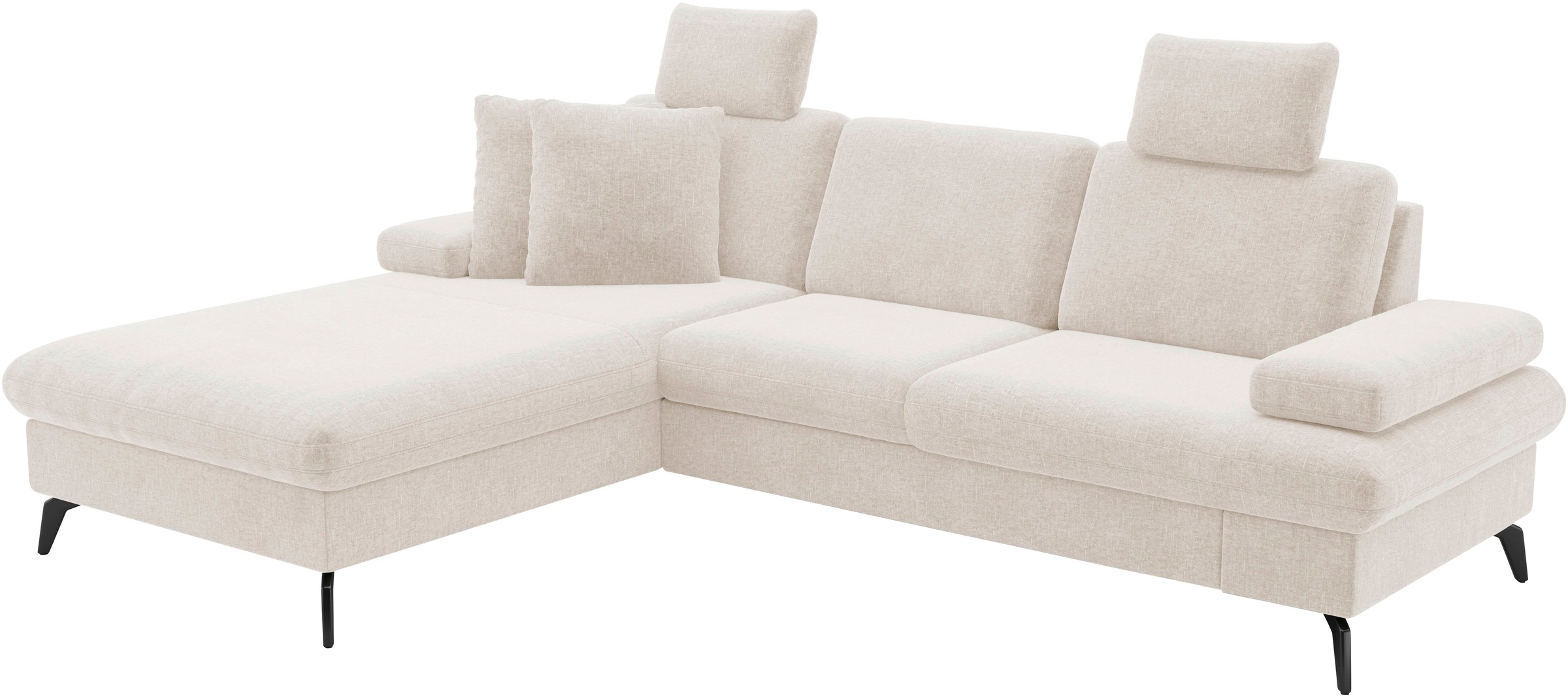 sit&more Ecksofa »Morris Jubi L-Form«, inkl. Armteilfunktion und 1 Zierkissen, wahlweise mit Bettfunktion