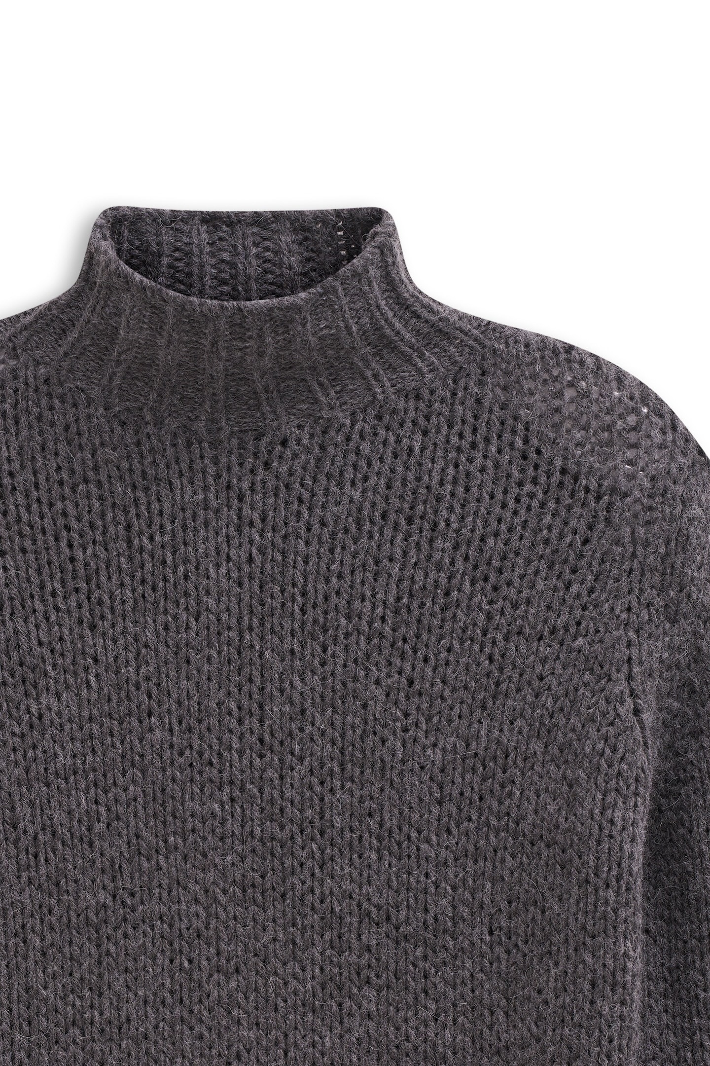 bugatti Rollkragenpullover »Grobstrick«, aus einem weichen Alpaka-Woll-Mix