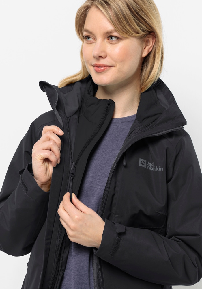 Jack Wolfskin 3-in-1-Funktionsjacke »BERGLAND 3IN1 JKT W«, mit Kapuze