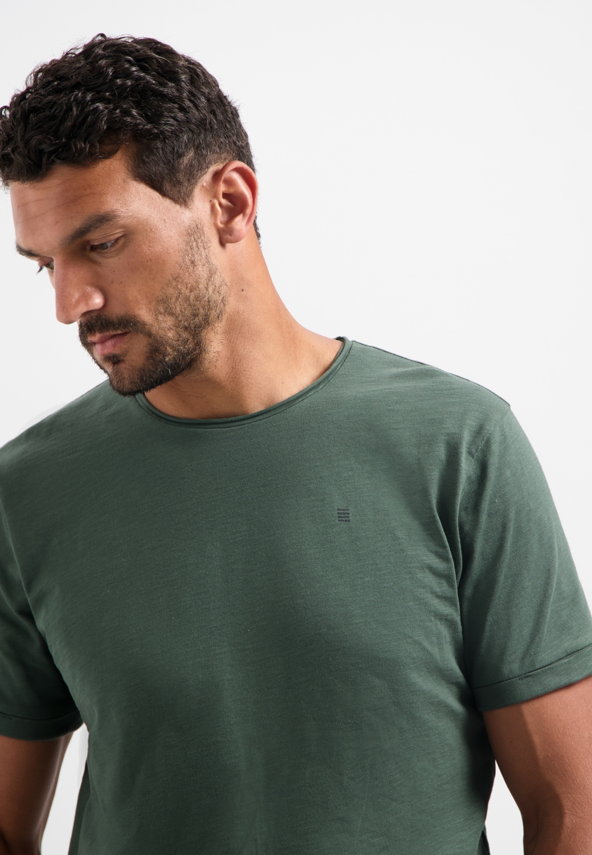 NO EXCESS T-Shirt »No Excess Slub-T-Shirt mit Rundhalsausschnitt«