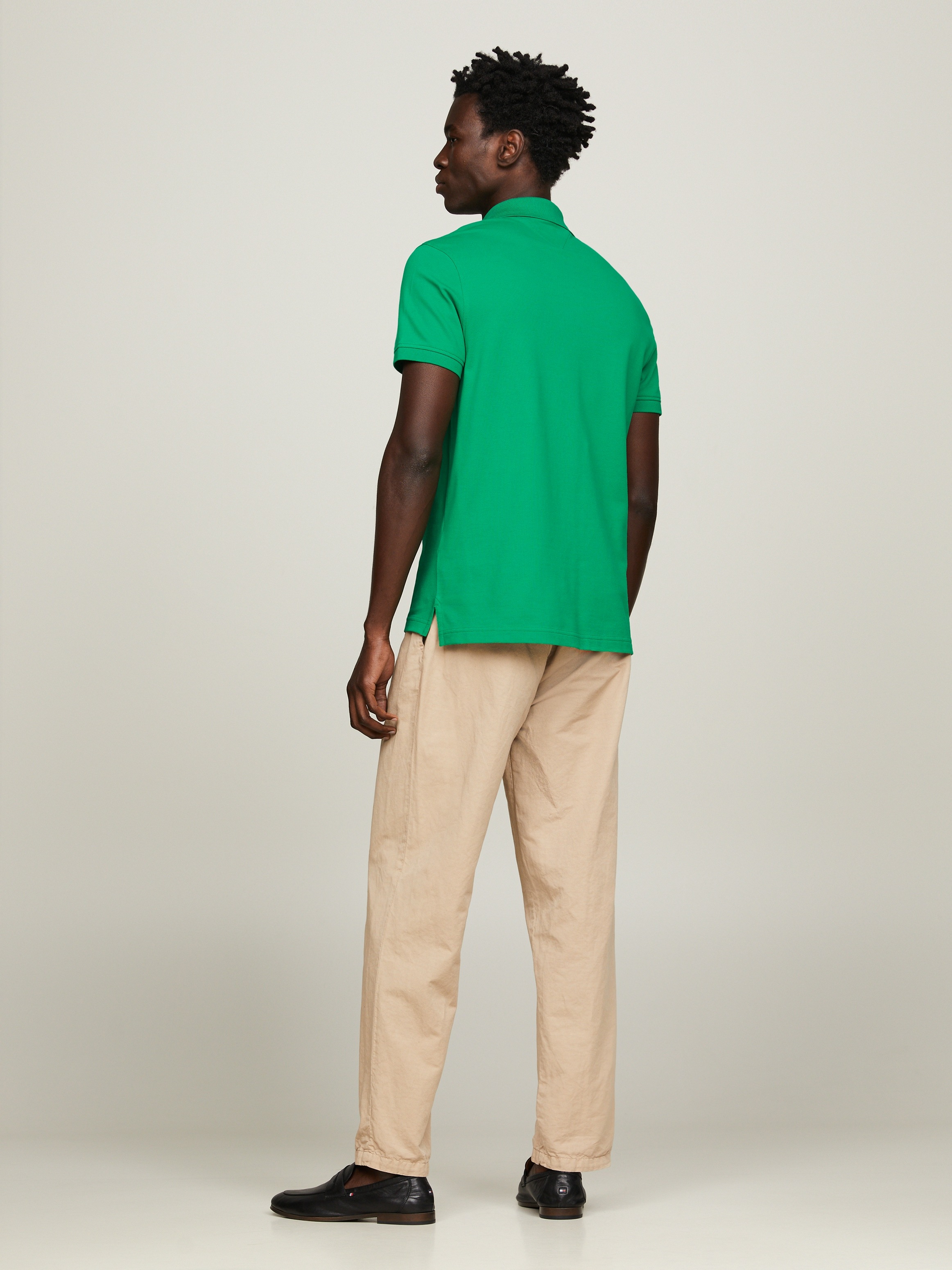 Tommy Hilfiger Poloshirt »1985 REGULAR POLO mit Kontraststreifen und Knopfleiste«, unifarben, sportlich, regular fit, Baumwollmix, Polokragen