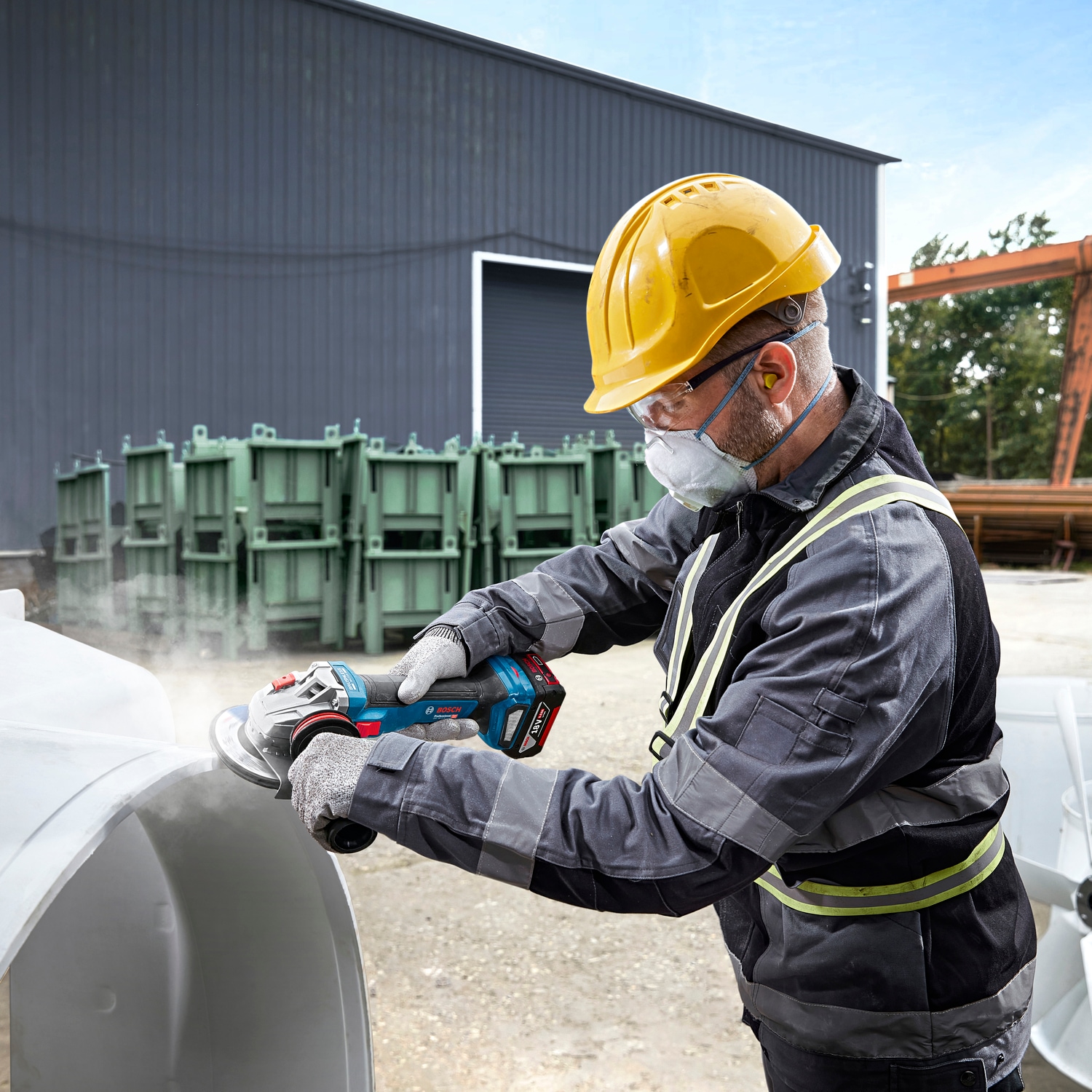 Bosch Professional Akku-Winkelschleifer »»GWS 18V-11 S«« in L-BOXX 136, ohne Akku, ohne Ladegerät