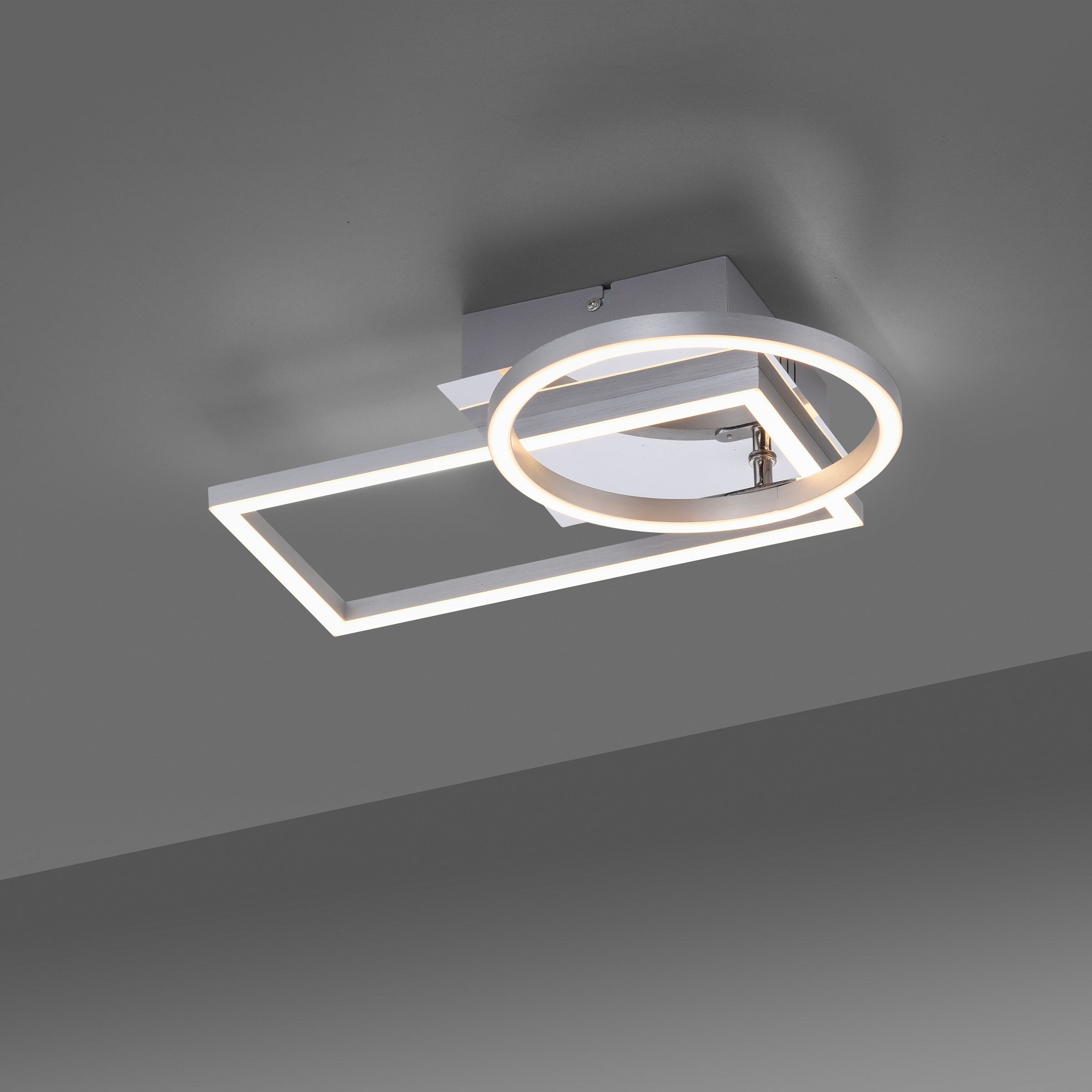 my home LED Deckenleuchte »Jorvin«, 2 flammig, Leuchtmittel LED-Modul | LED fest integriert, Moderne Deckenlampe stahl L37 x 26 cm, schwenkbar, flache Bauform
