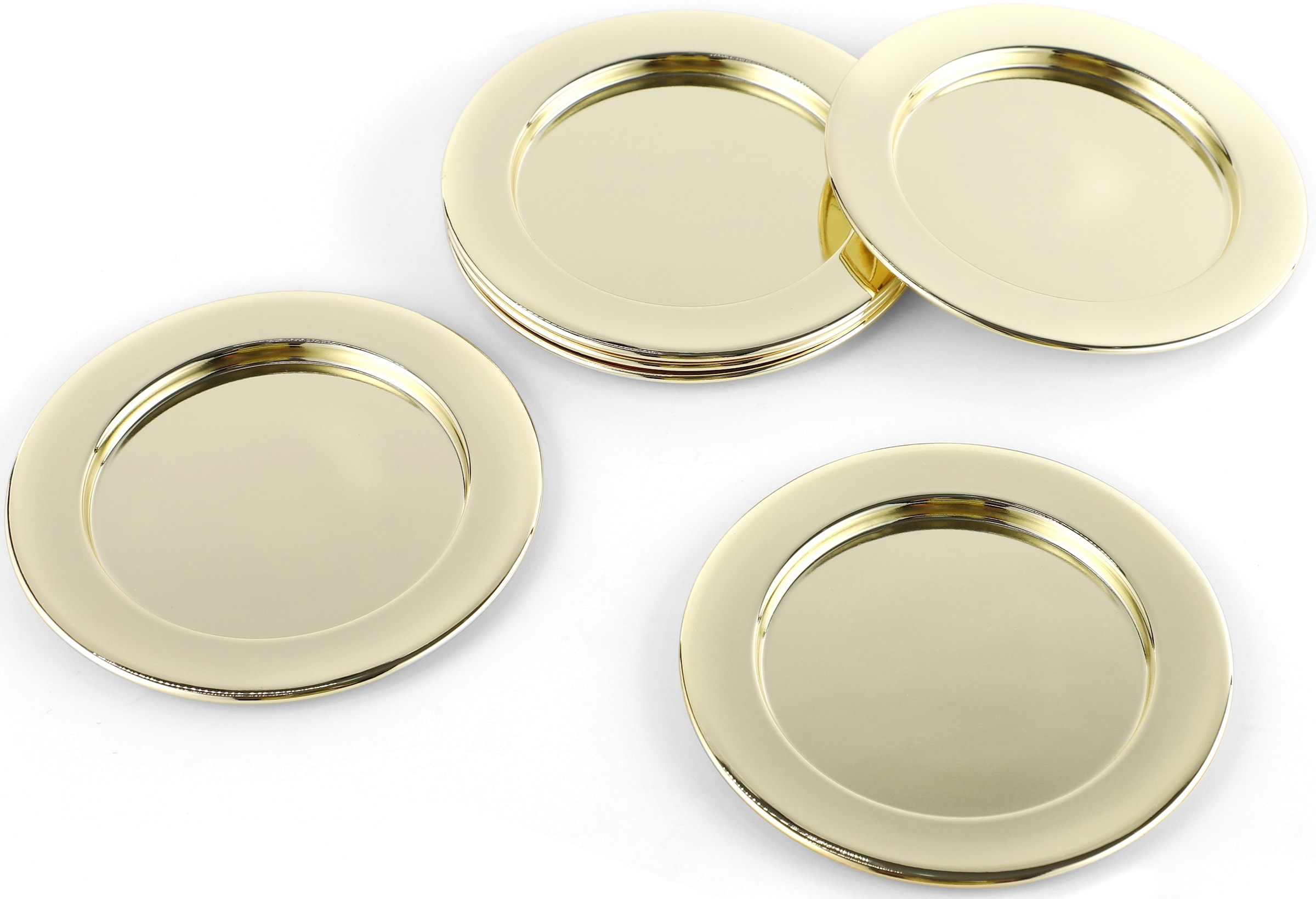 ECHTWERK Glasuntersetzer Getränke-Untersetzer aus Edelstahl, Untersetzer rund, Ø ca. 8 cm