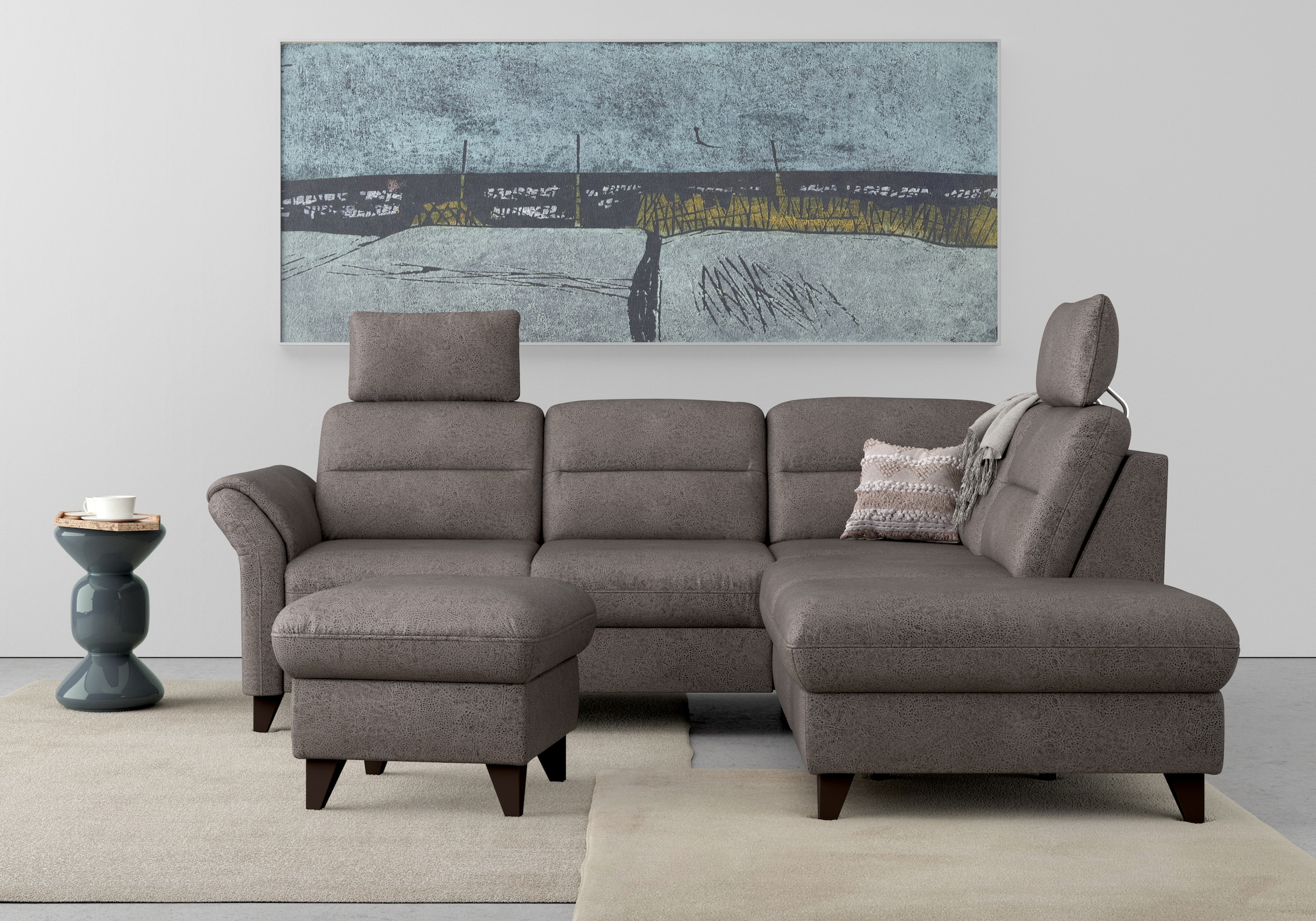 sit&more Stauraumhocker »Mellum«, mit Stauraum und wengefarbenen Holzfüßen