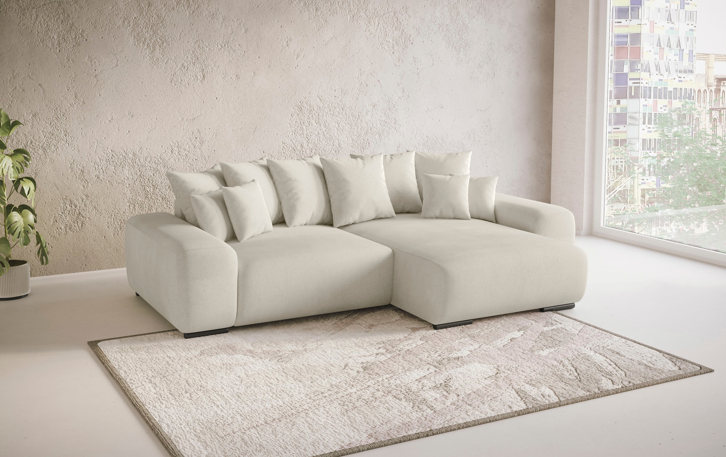 Mr. Couch Ecksofa »Sundance L-Form«, Dauerschläfer mit EasyBett-Schlaffunktion, Bettkasten