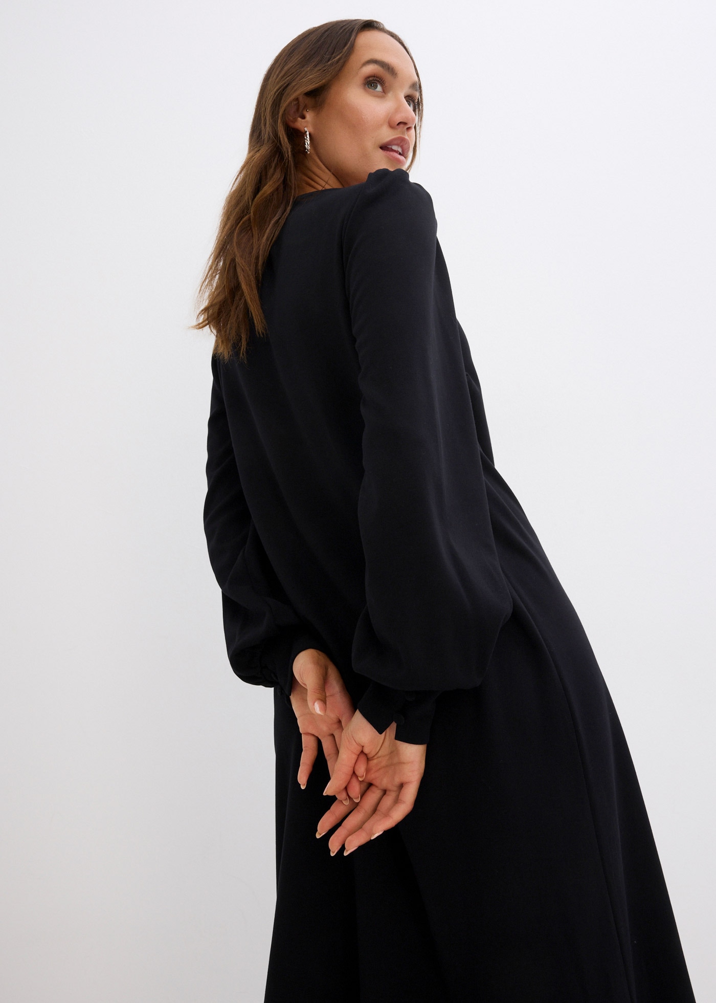 bonprix Jerseykleid »Jerseykleid aus Punto di Roma« für besondere Anlässe, in A-Linien-Passform