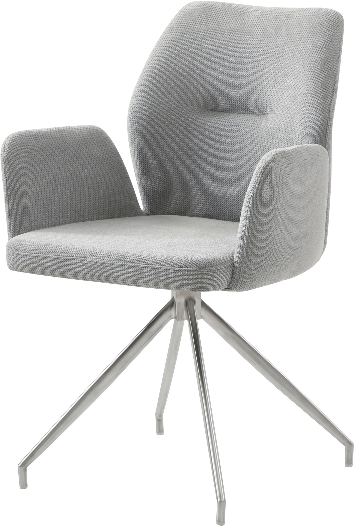 SalesFever Essgruppe, (Set, 5 tlg.), Tischplatte mit echter Baumkante, Gestell aus rostfreiem Edelstahl