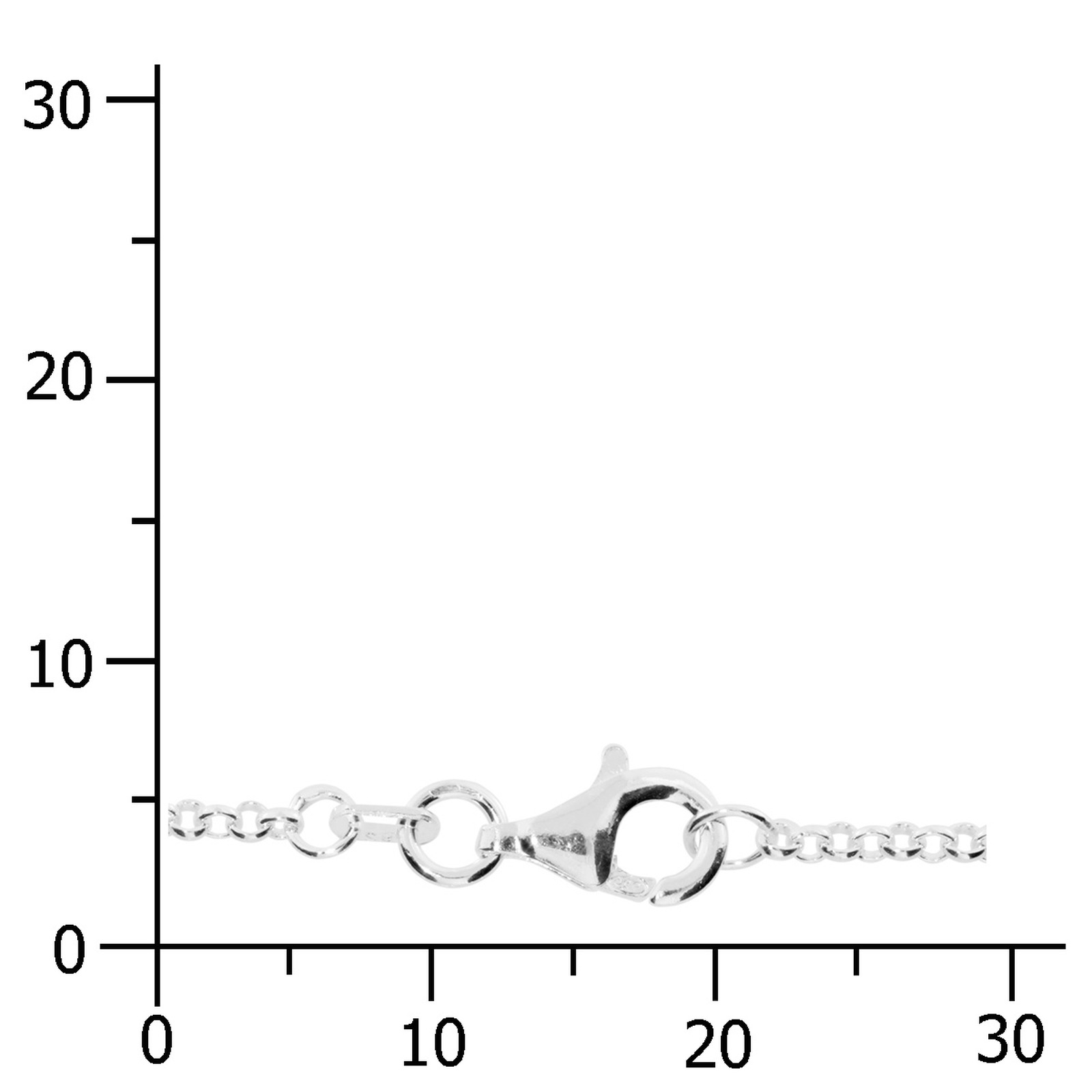 OSTSEE-SCHMUCK Silberkette »Ostsee-Schmuck Kette Erbs 1,8 mm Kette Erbs 1,8 mm«, (1 tlg.)